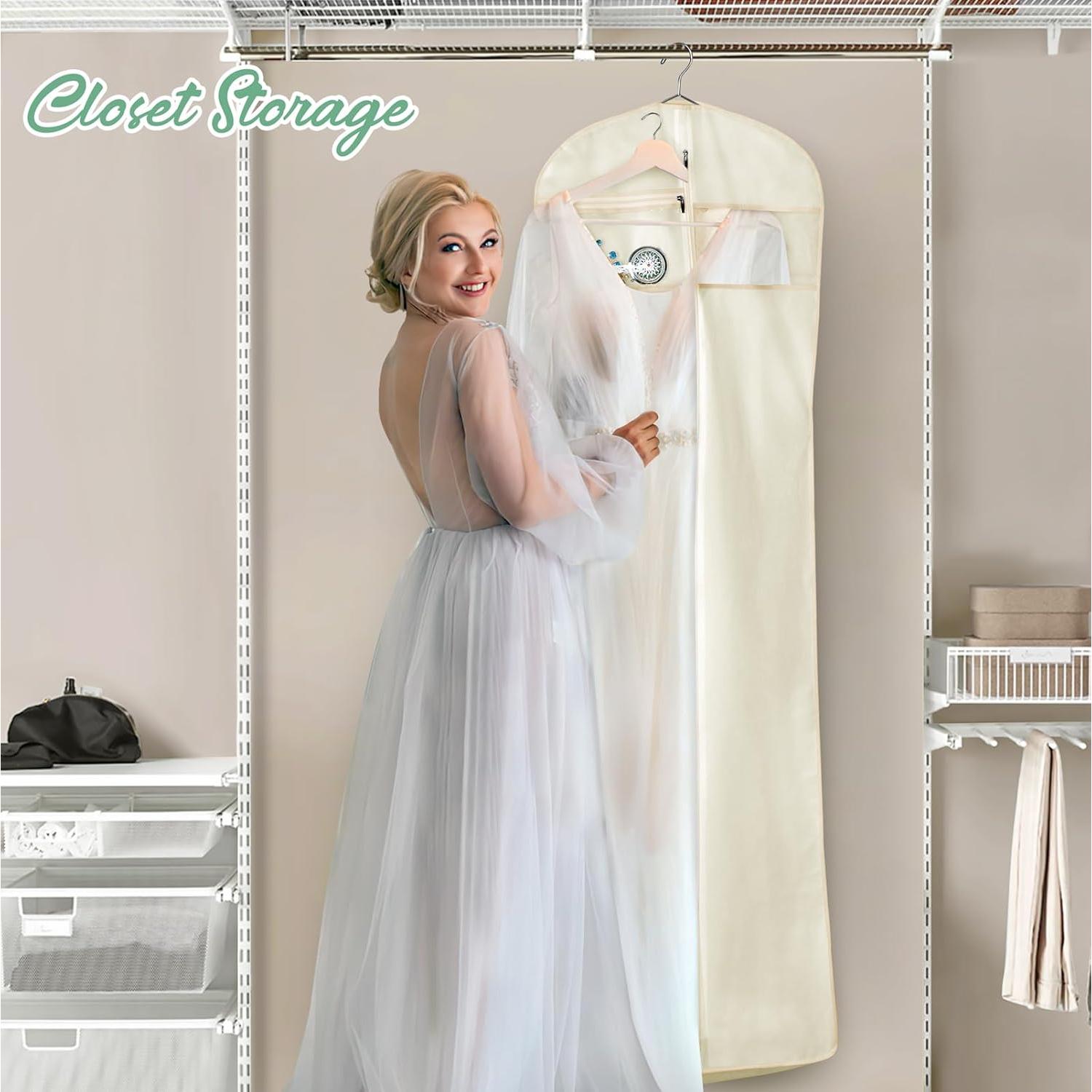 Bolsa de Vestido de Novia MISSLO 177.8 cm Beige con Accesorios