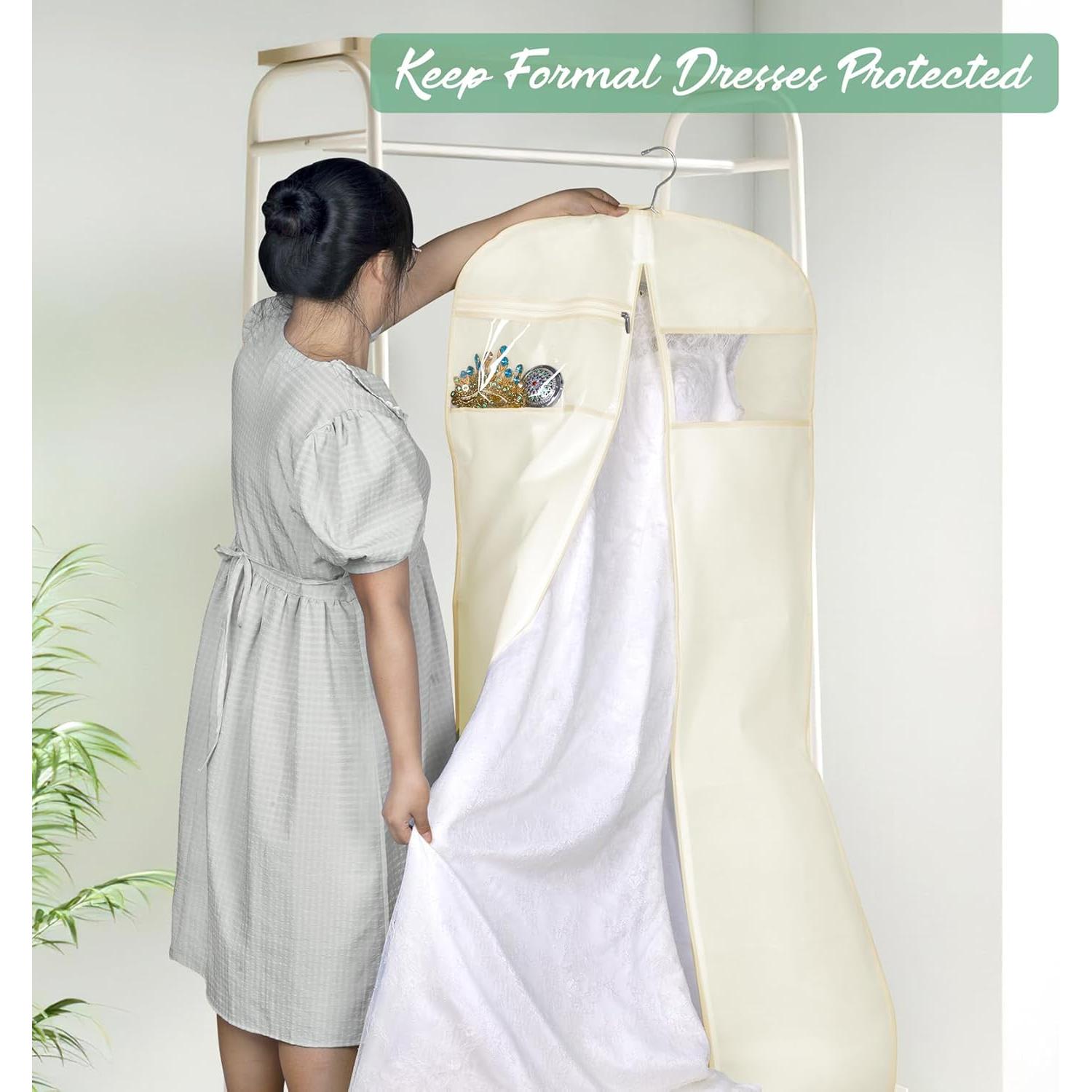 Bolsa de Vestido de Novia MISSLO 177.8 cm Beige con Accesorios