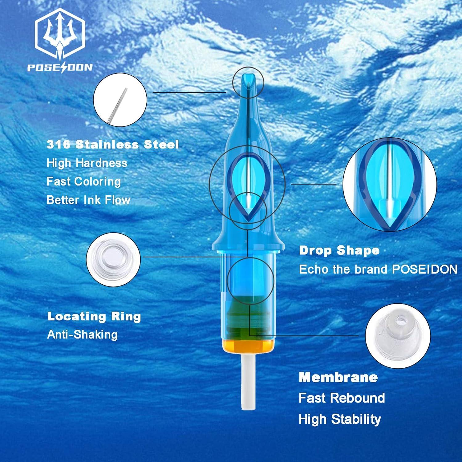 Agujas de Tatuaje Poseidon V3 Cartucho 30pcs Mixto Esterilizadas