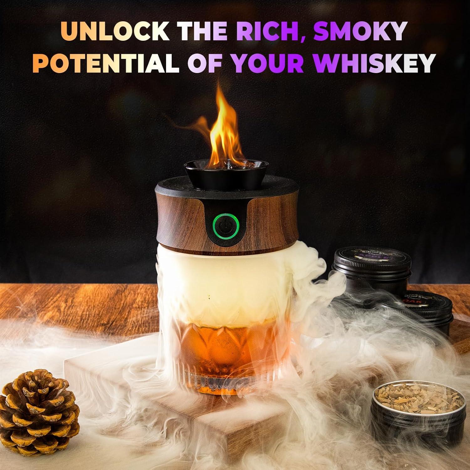 Kit de Ahumador Eléctrico Yilador con Soplete y 6 Chips de Madera