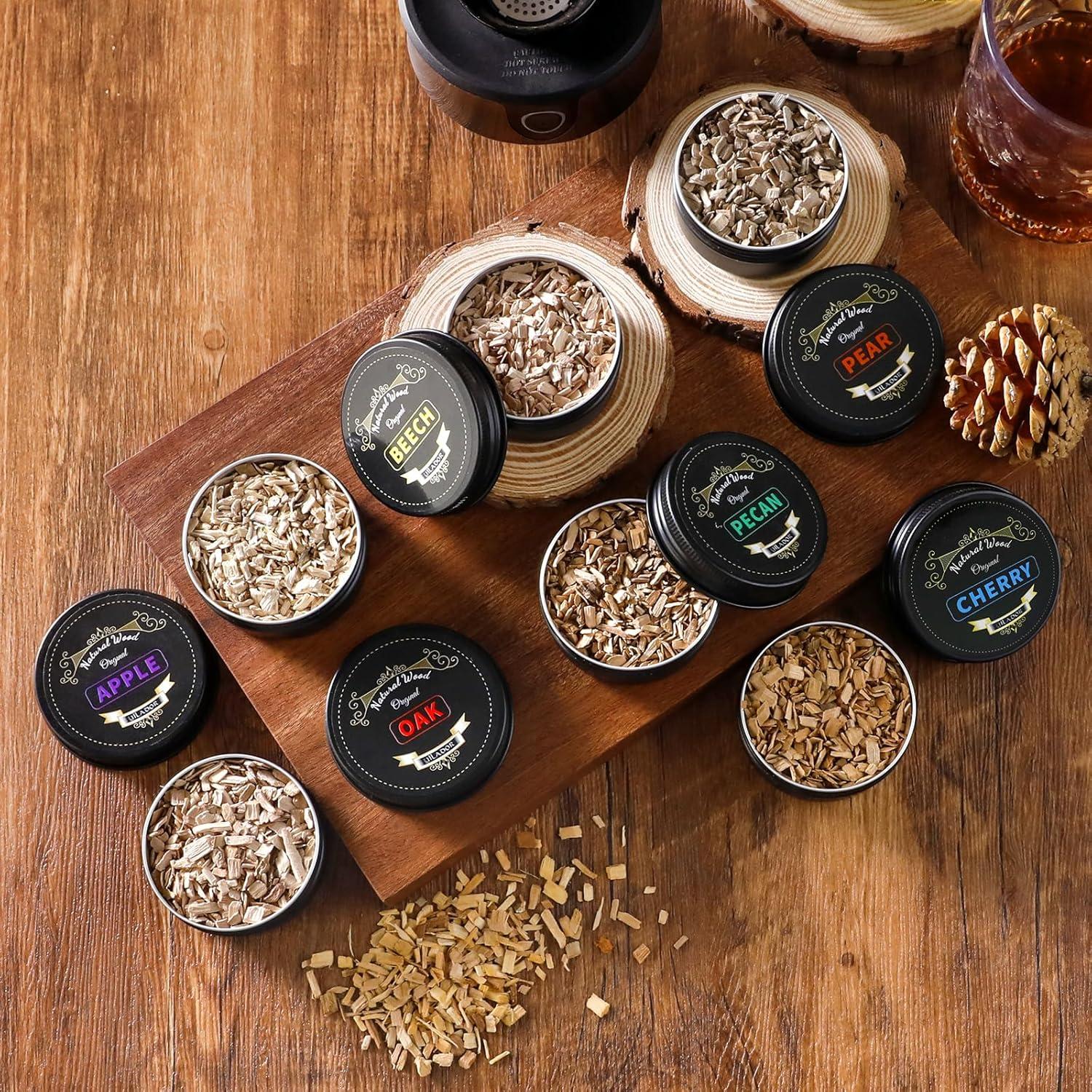 Kit de Ahumador Eléctrico Yilador con Soplete y 6 Chips de Madera