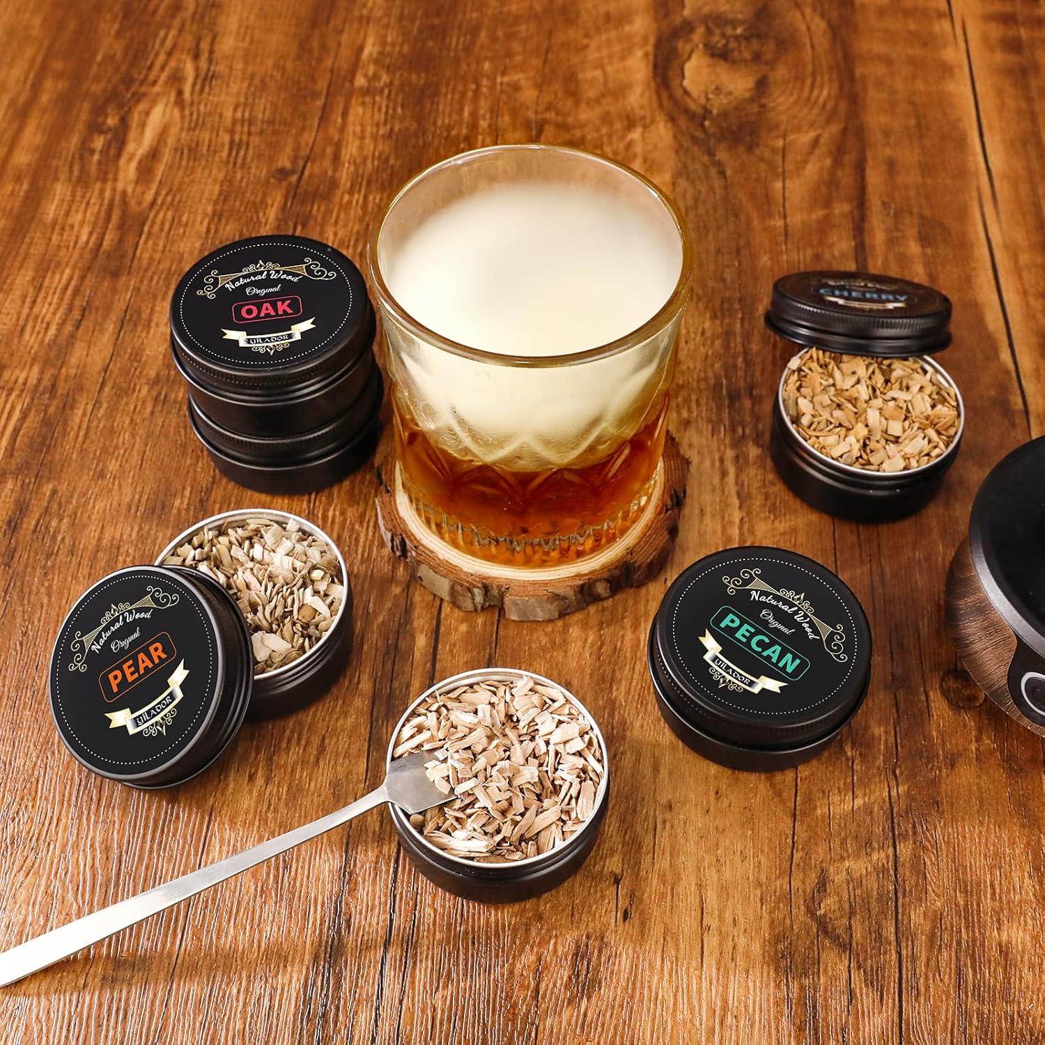 Kit de Ahumador Eléctrico Yilador con Soplete y 6 Chips de Madera