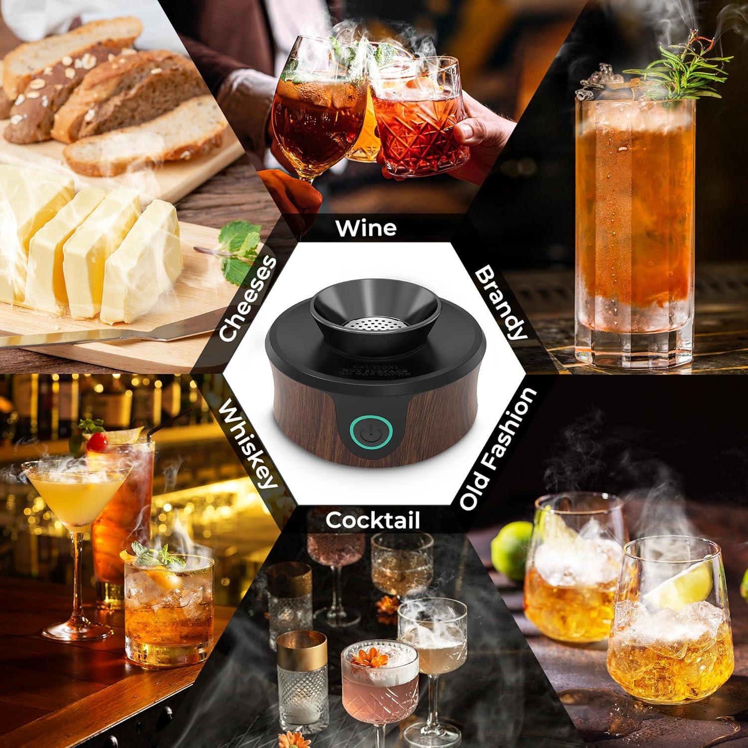 Kit de Ahumador Eléctrico Yilador con Soplete y 6 Chips de Madera