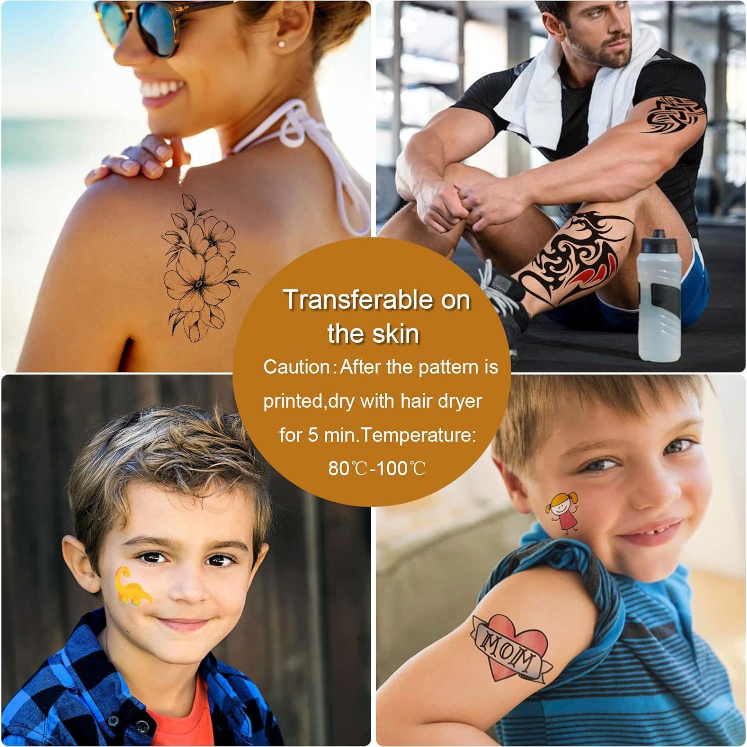 Papel de Tatuaje Temporal A4 AYSOW - 5 Hojas Impermeables