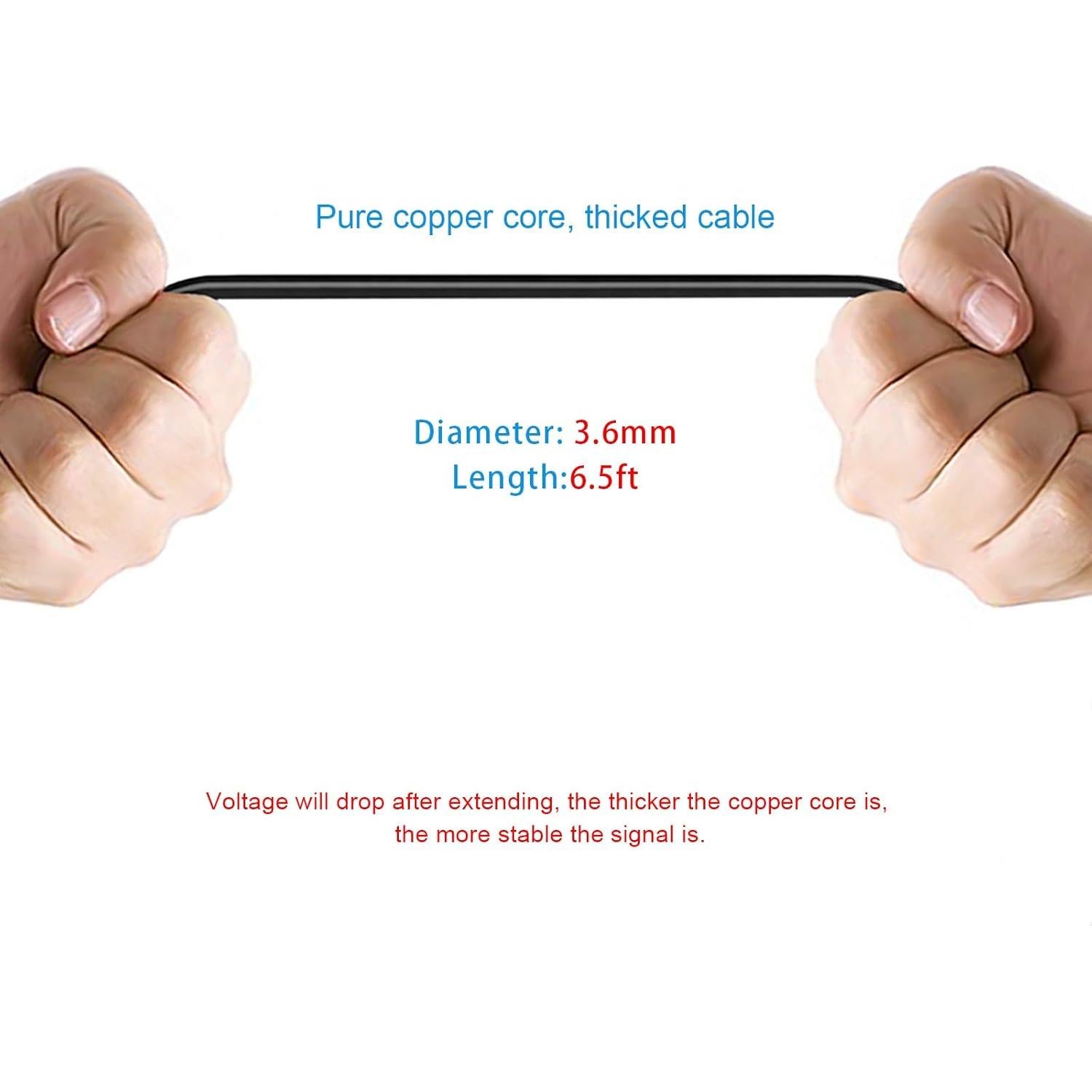 Cable de Extensión 2.5mm Pixelman 1.98m para Cámara de Reversa