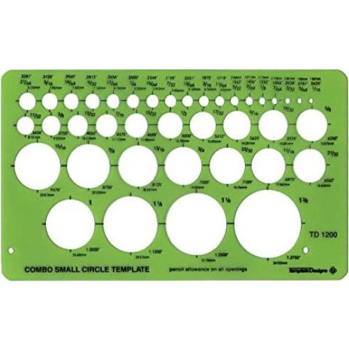 Plantilla de Guía Circular ALVIN TD1200 - 39 Círculos Verde