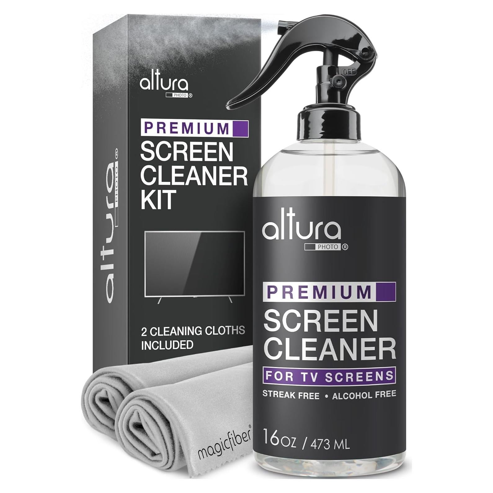 Kit de Limpieza de Pantallas Altura Photo 16oz + 2 Paños Microfibra