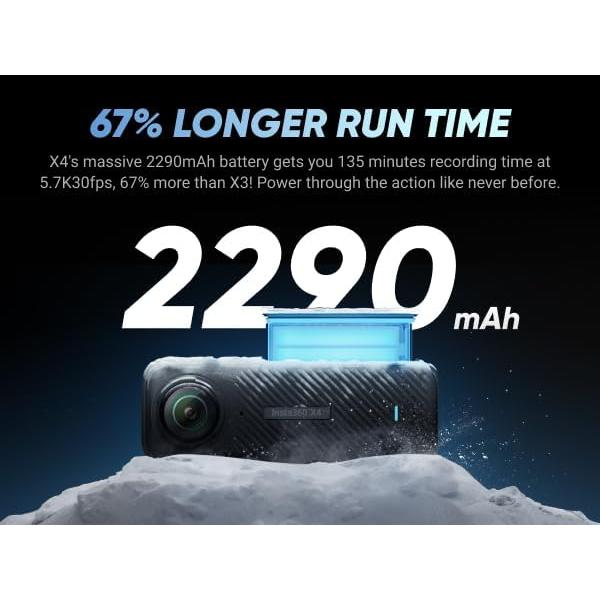 Cámara de acción 360 Insta360 X4 8K con trípode y 1TB