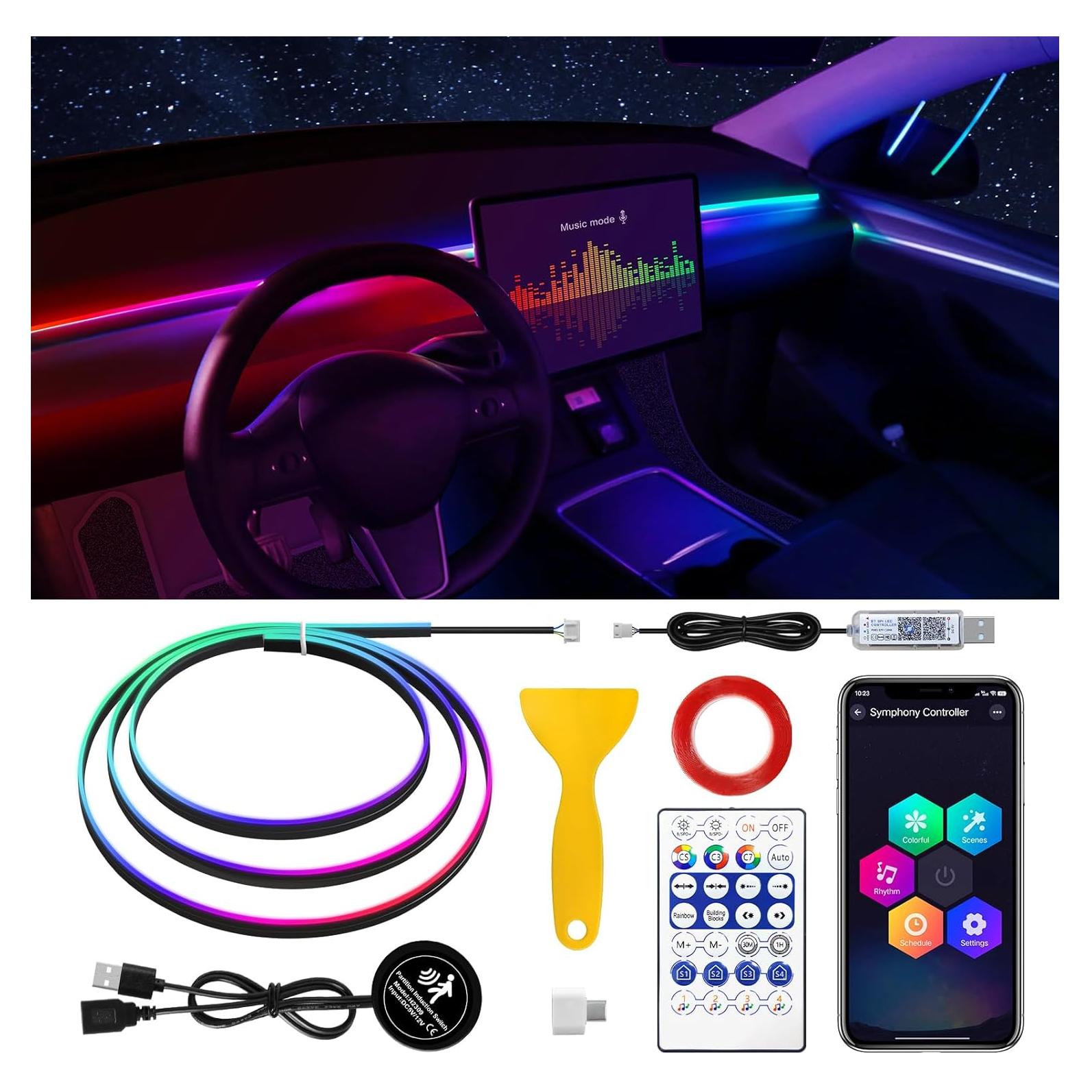 Tira LED Interior Dreamcolor MAODANER para Tesla 55.1" RGB