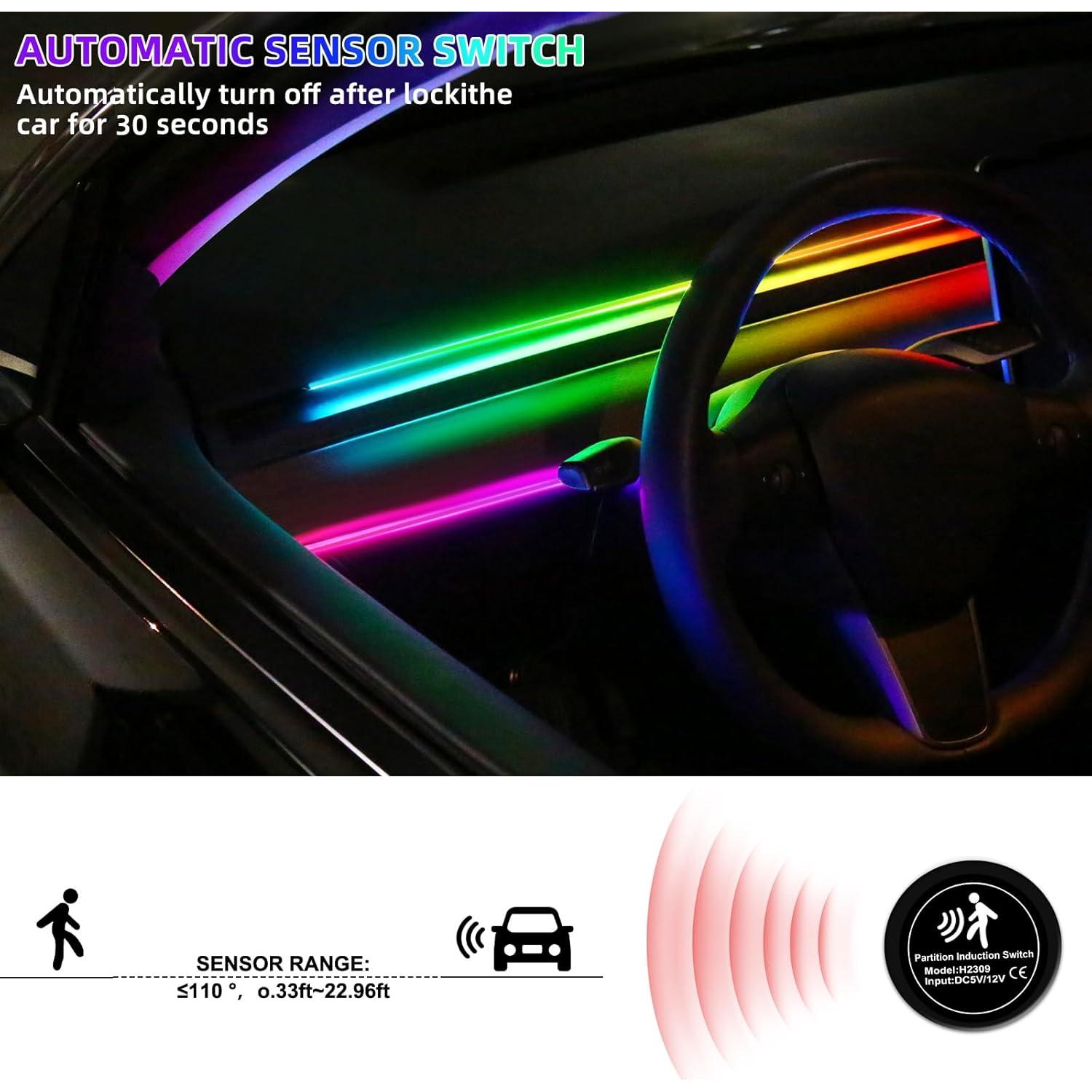 Tira LED Interior Dreamcolor MAODANER para Tesla 55.1" RGB