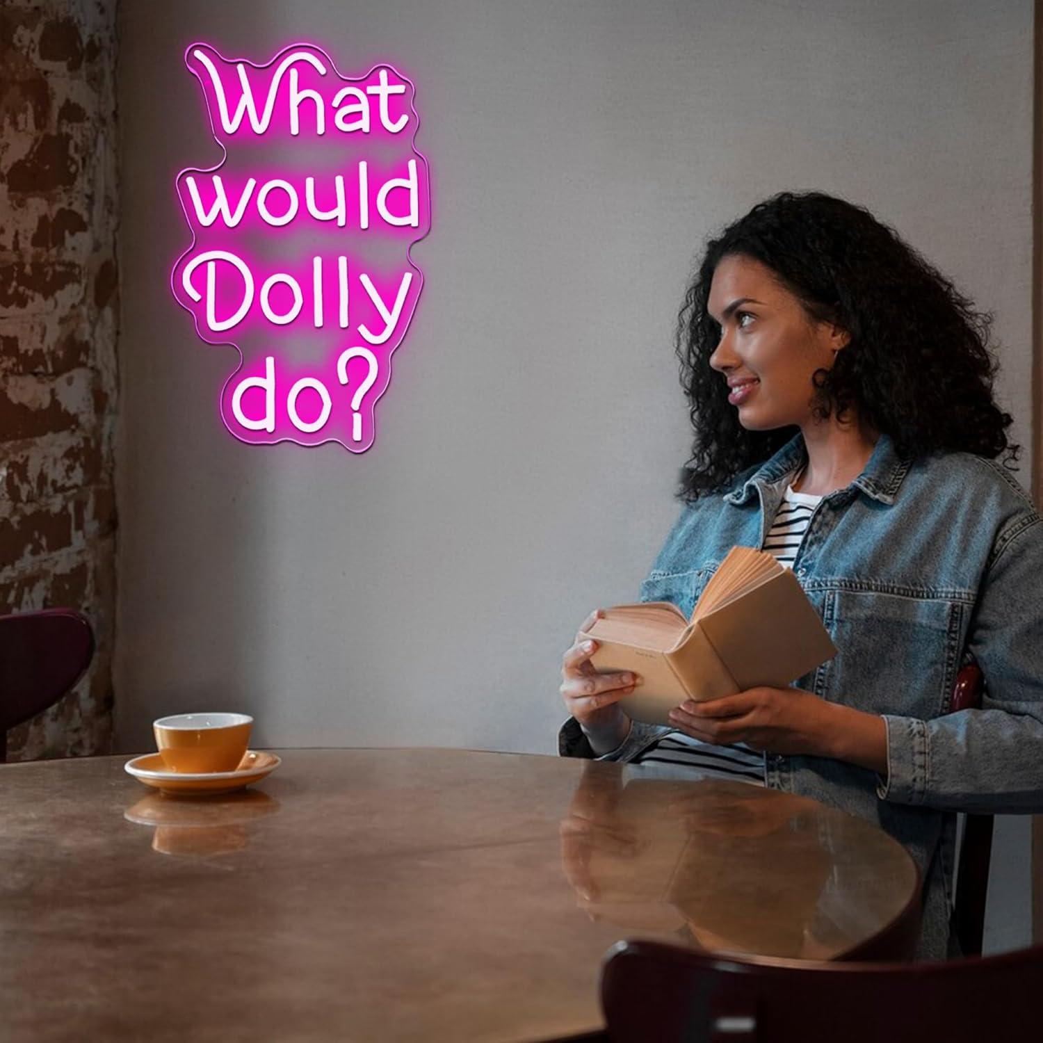 Letrero de Neón Dracey 'Qué Haría Dolly' 39.9x24.9cm USB