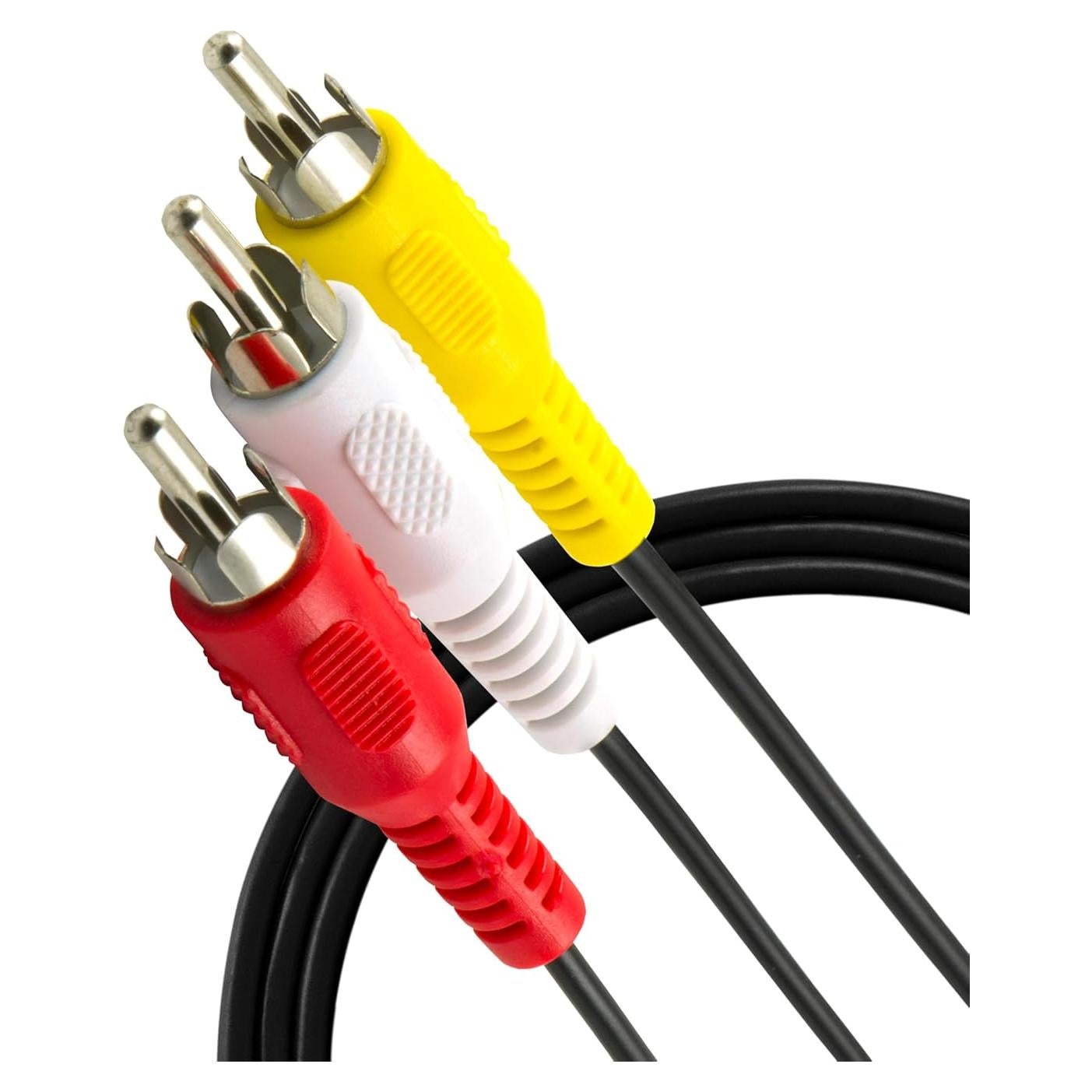 Cable de audio/video GE 1.8m RCA macho a macho baja pérdida