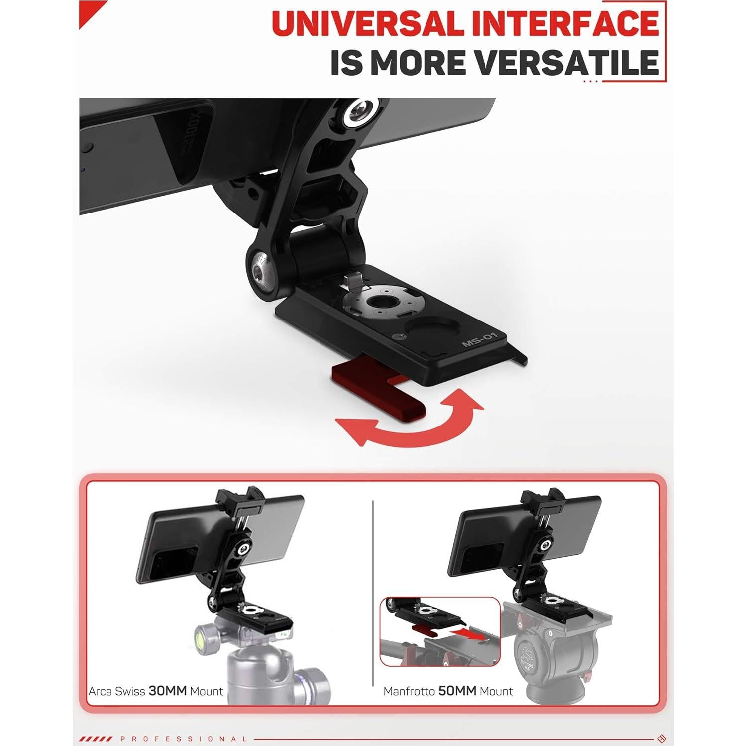 Adaptador de Montaje IFOOTAGE para Trípode y Bastón Selfie