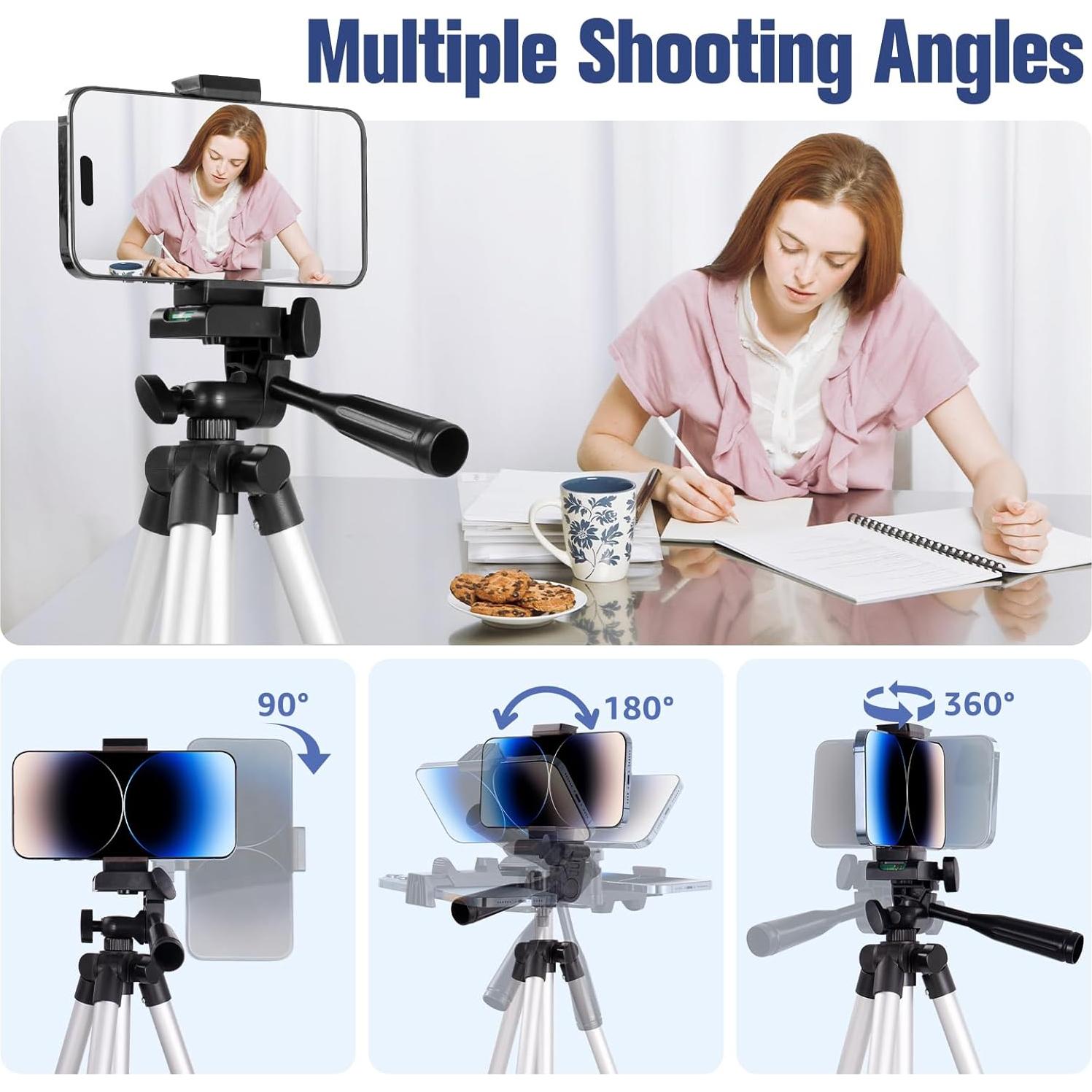 Trípode Ligero Lusweimi 111.76 cm con Control Remoto Inalámbrico