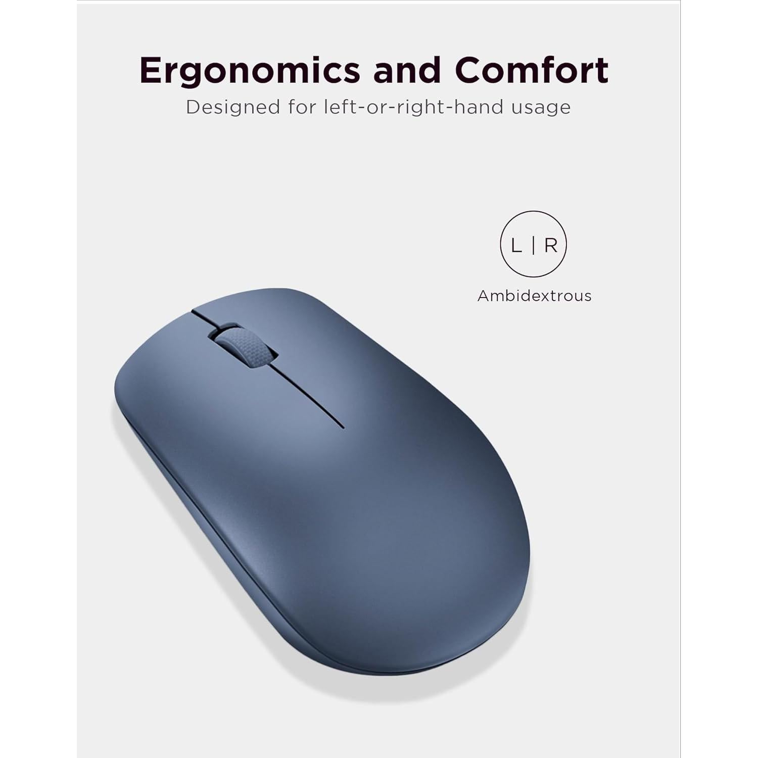 Ratón Inalámbrico Lenovo 530 Azul, 1200 DPI, Ergonómico