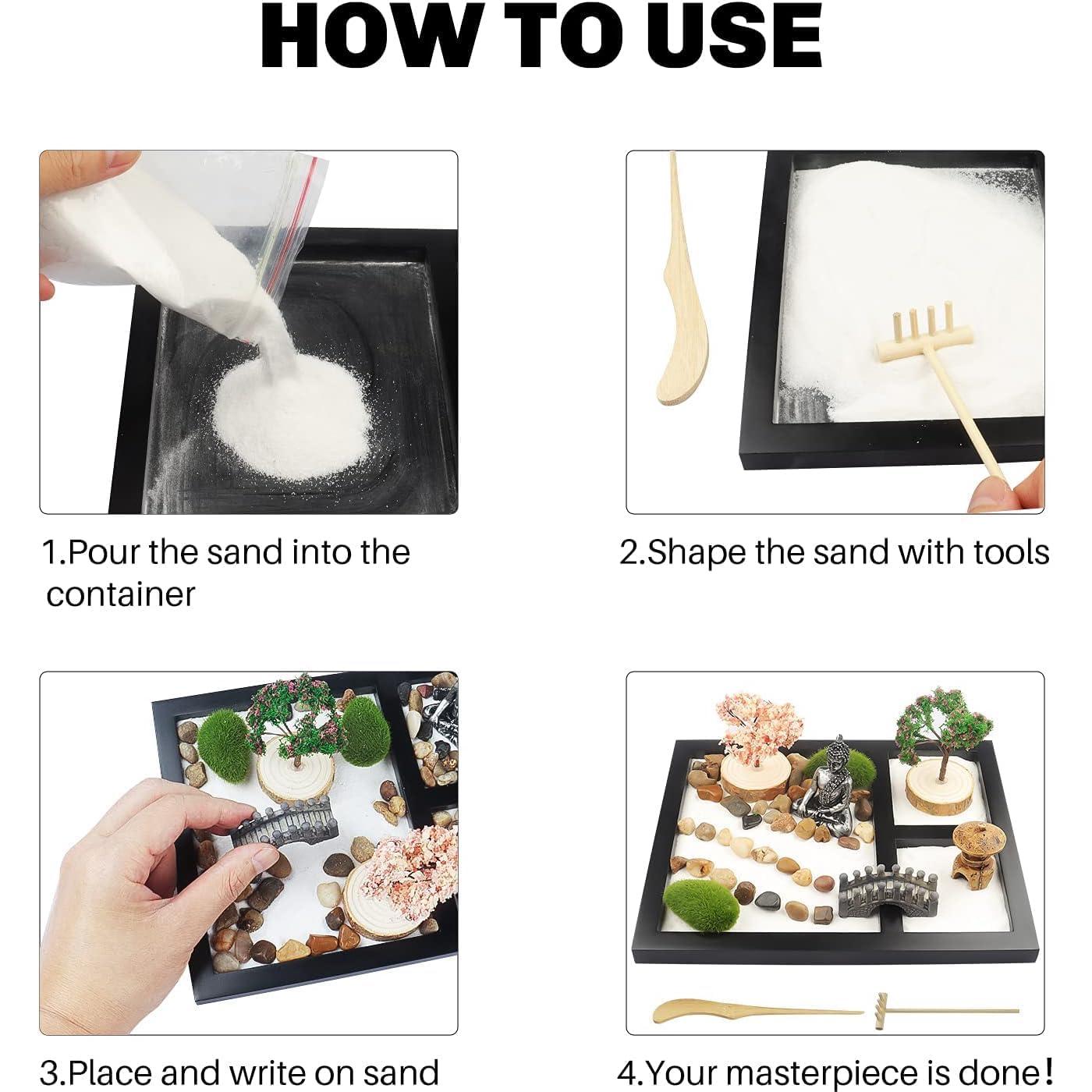 Jardín Zen Japonés de Escritorio Melonva - Sakura Buddha 22.86x17.78cm