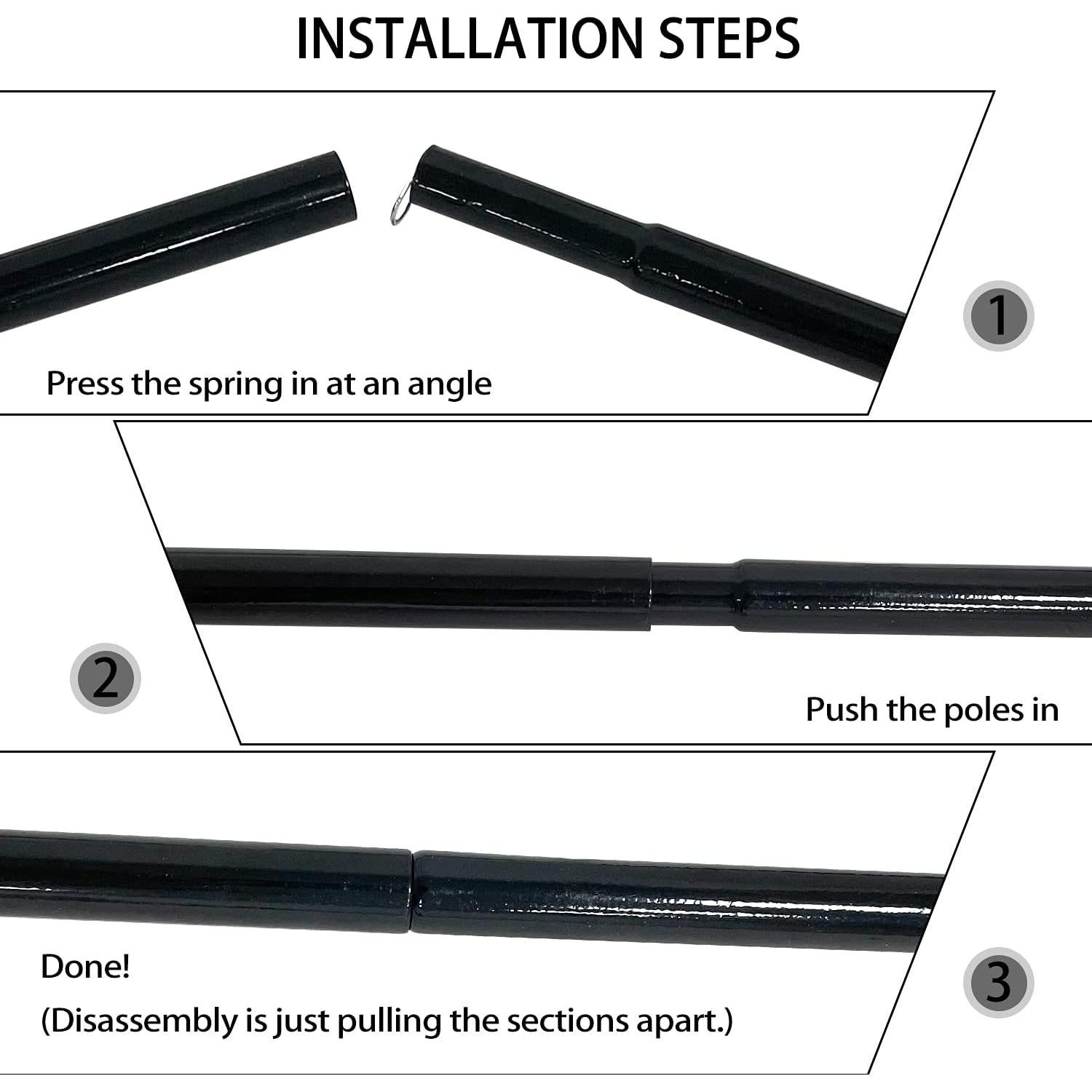 Poste de Carpa Ajustable Sutekus 2pc 190.5 cm Acero