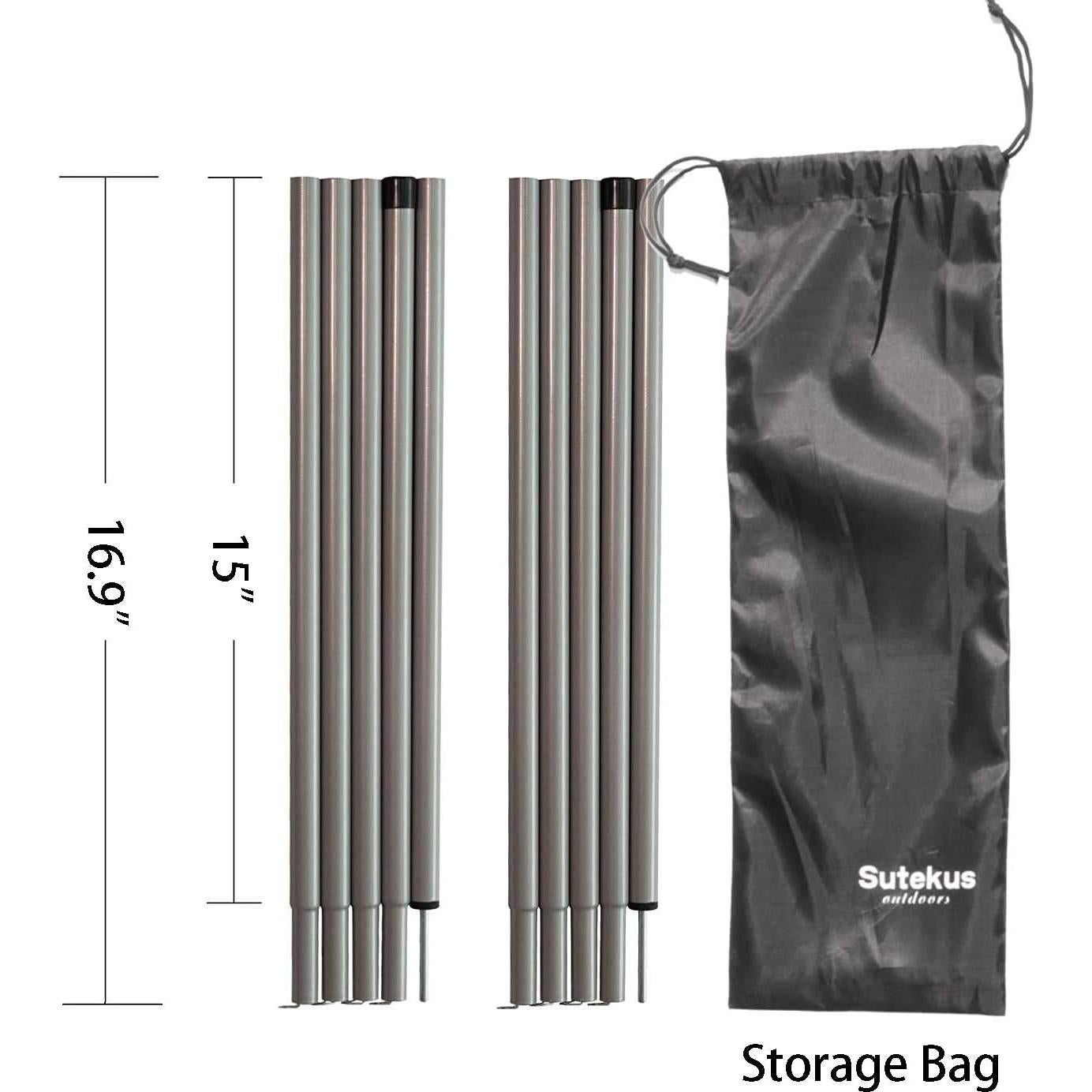Poste de Carpa Ajustable Sutekus 2pc 190.5 cm Acero