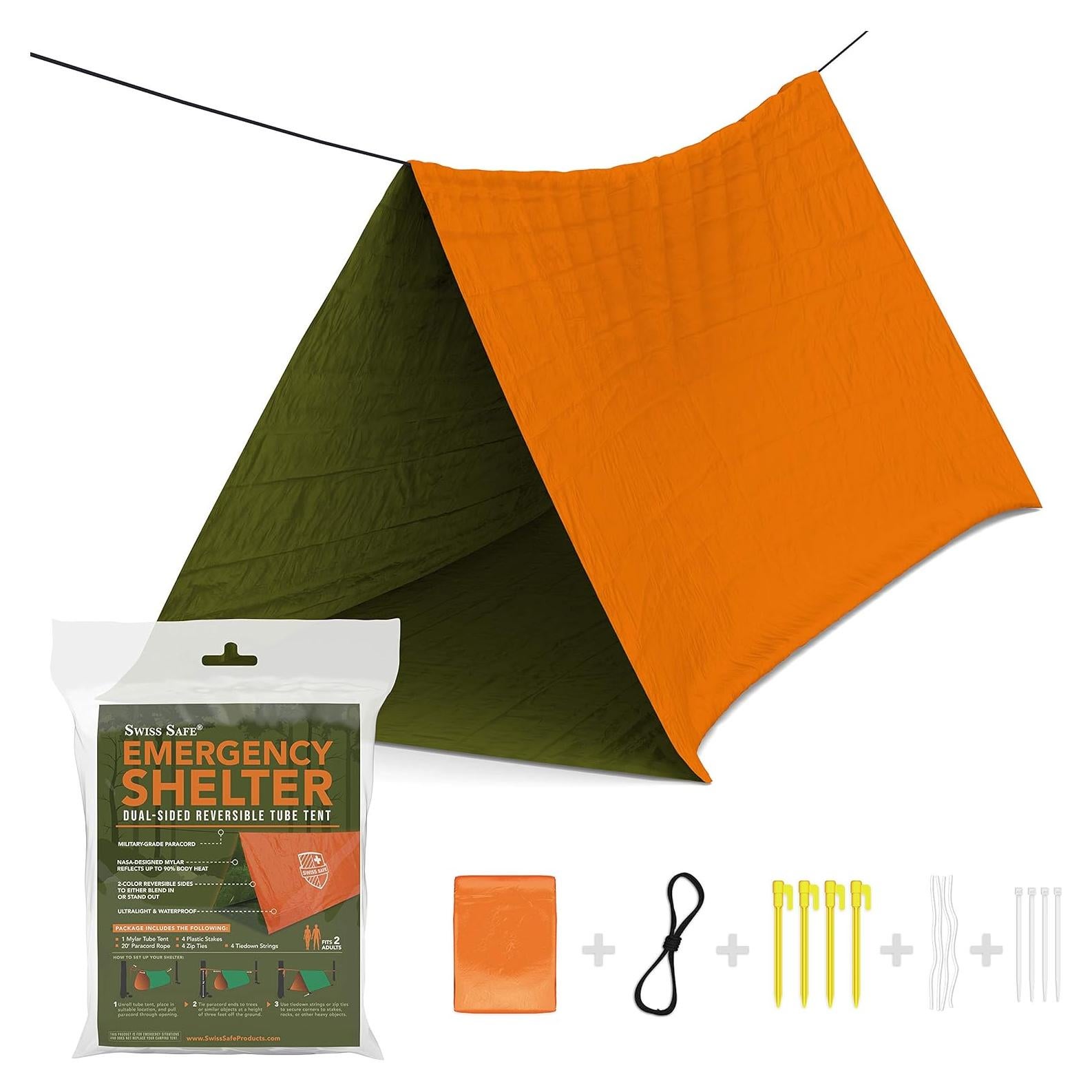 Tienda de Emergencia Reversible Swiss Safe 2 Personas Impermeable