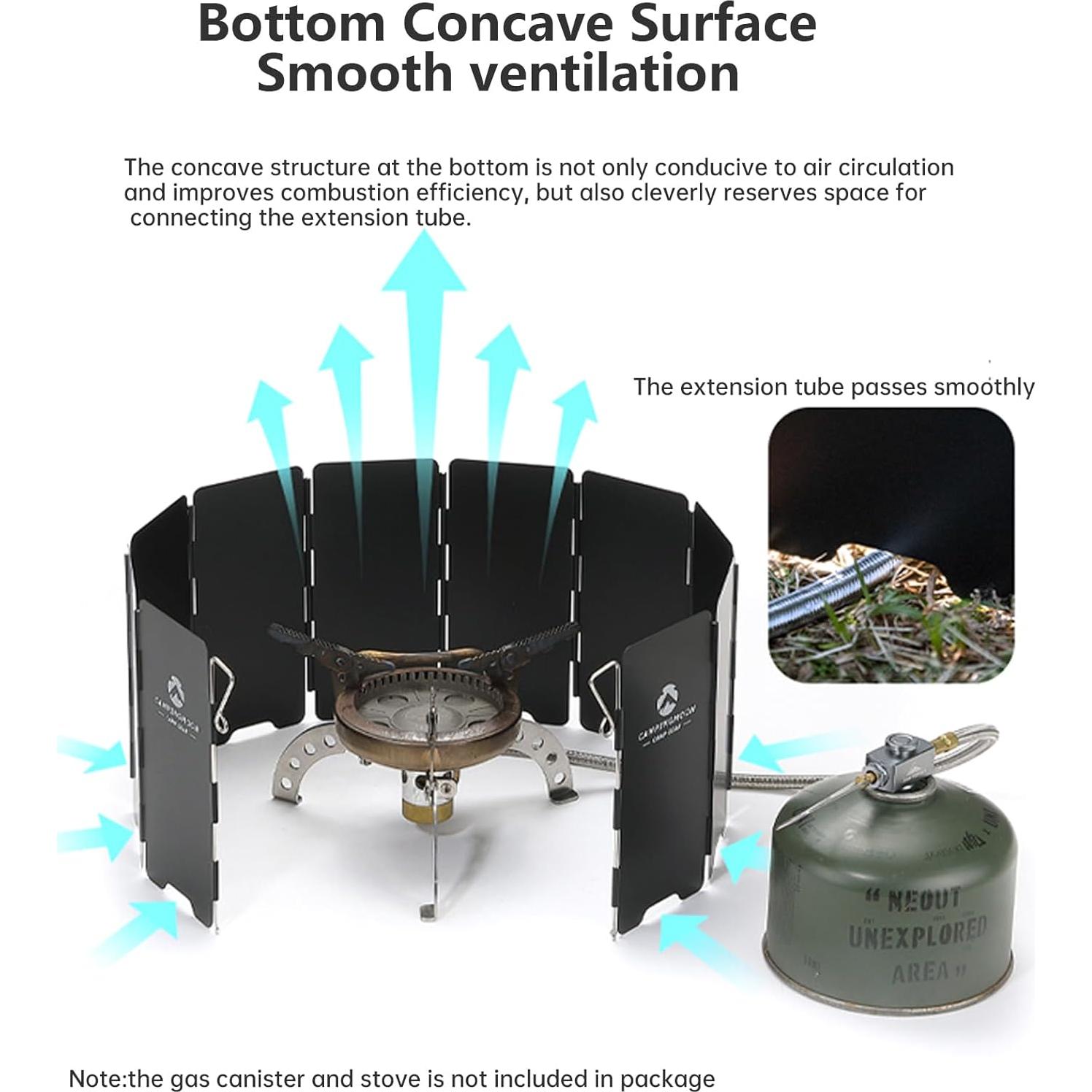 Paraviento Plegable Campingmoon BKYD-8 Aluminio 10 Placas