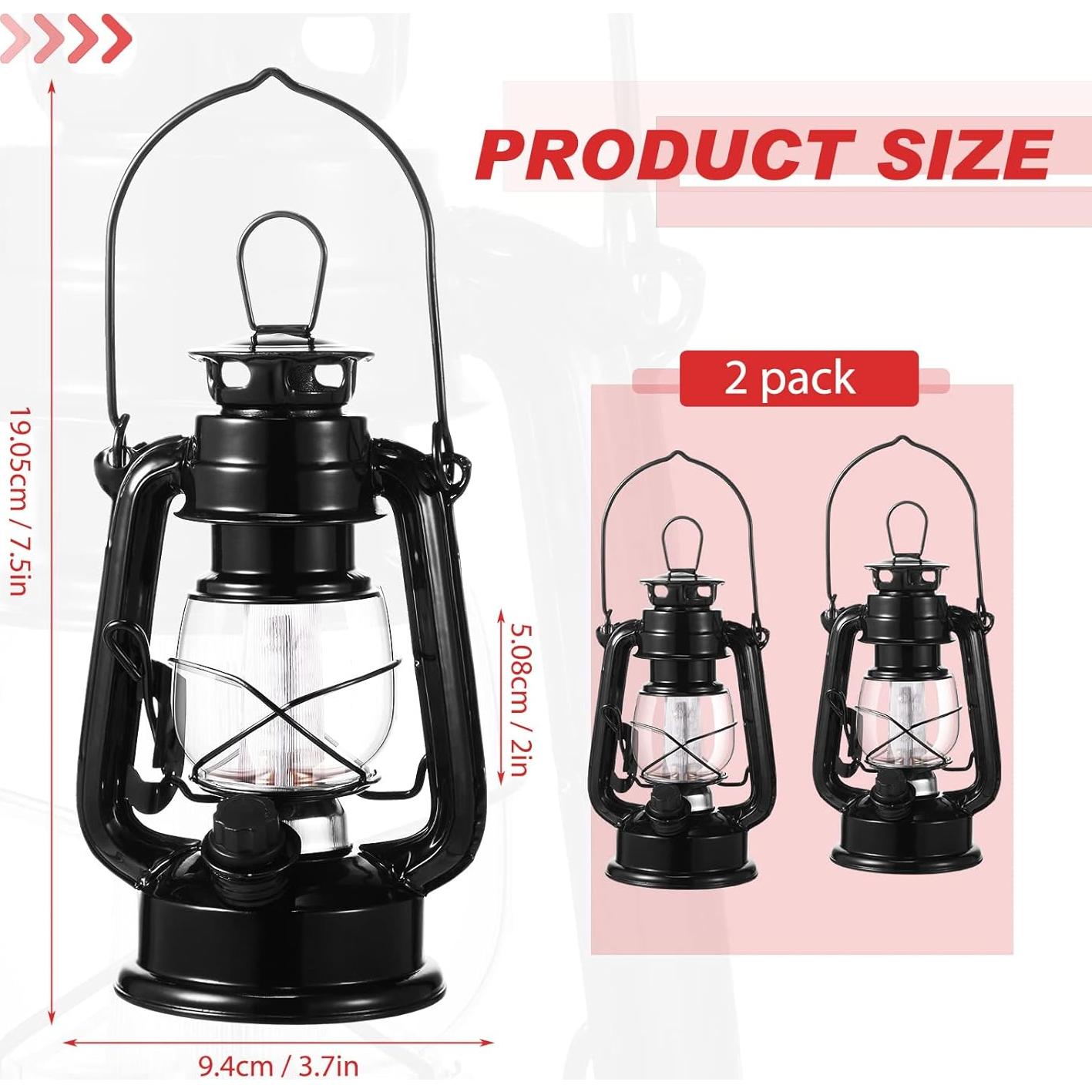 Lámpara de Huracán LED Vintage Hortsun 20.32cm 2 Pcs