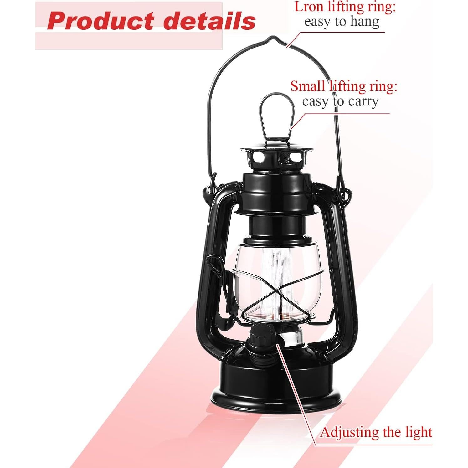 Lámpara de Huracán LED Vintage Hortsun 20.32cm 2 Pcs