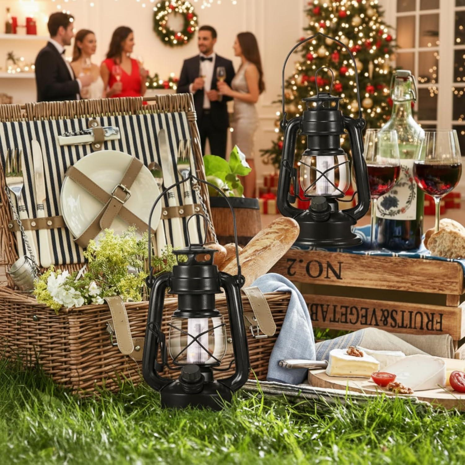 Lámpara de Huracán LED Vintage Hortsun 20.32cm 2 Pcs