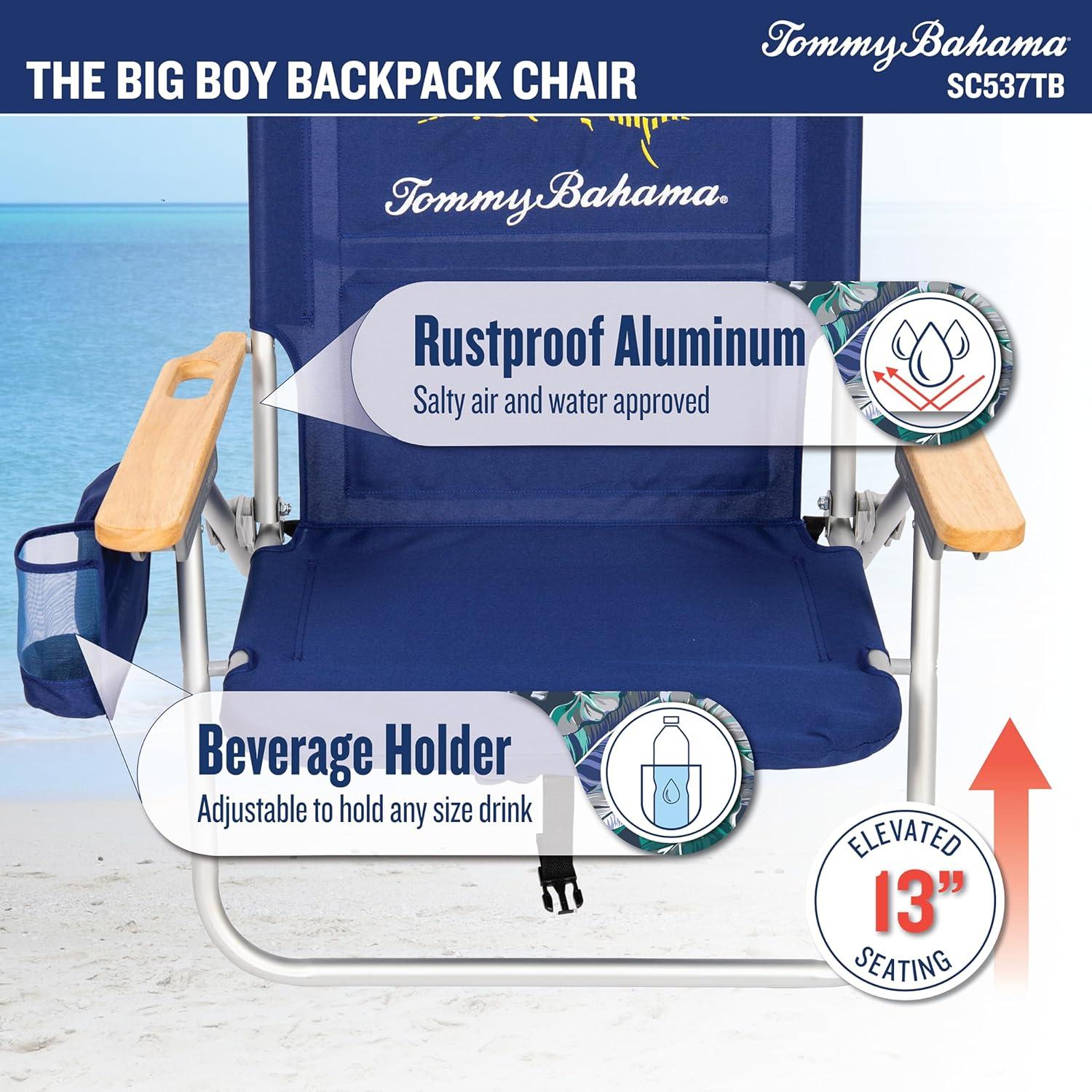 Silla de Playa Tommy Bahama Big Boy Plegable 33 cm Alta