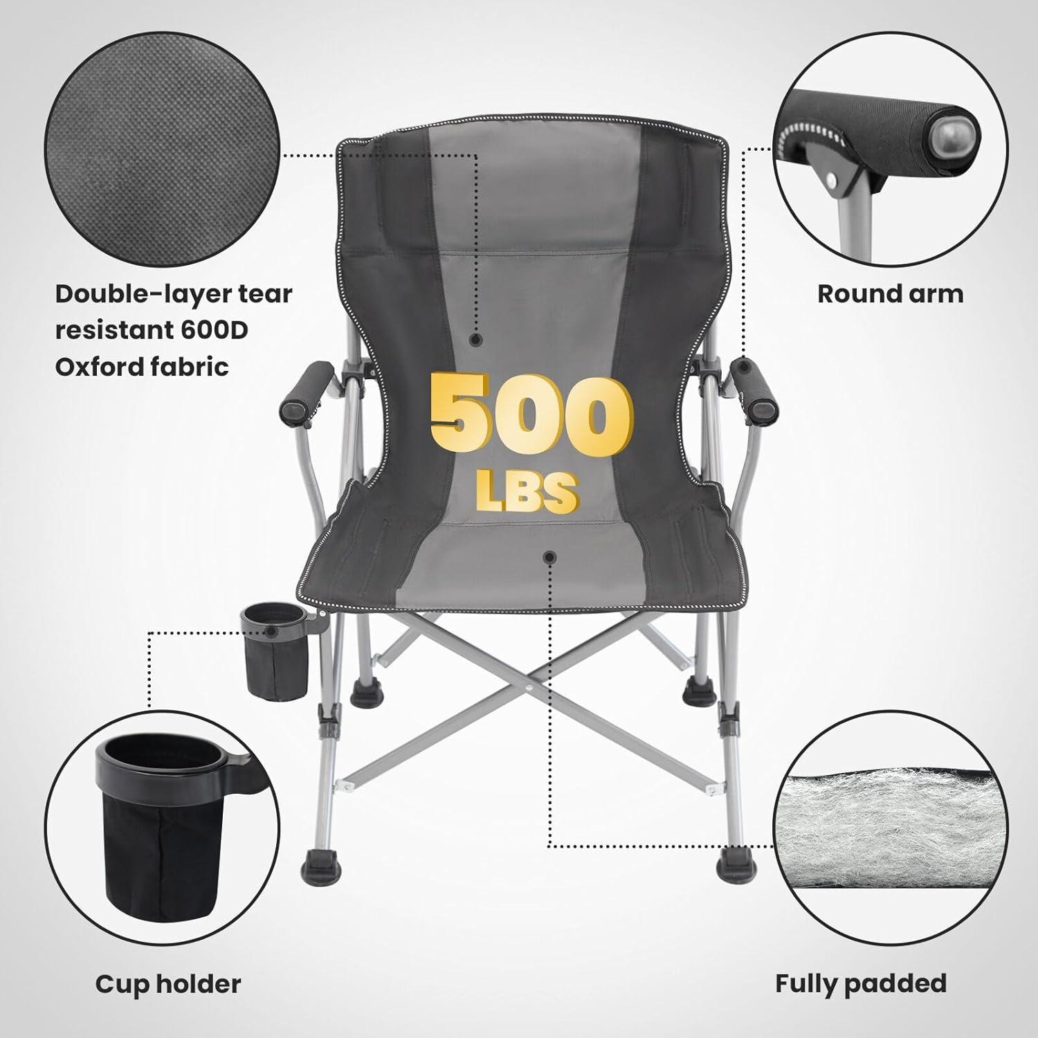 Silla de Camping Plegable WildRoots AMZ-CH-XCA002BK 227 kg