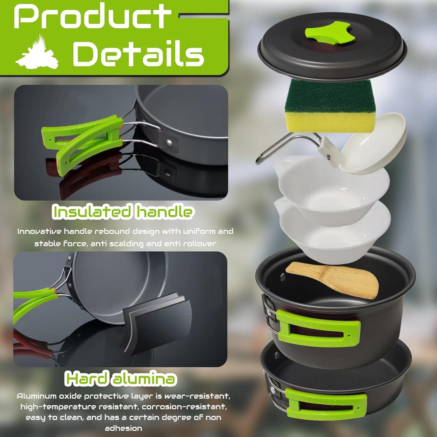 Juego de Utensilios de Cocina para Camping RETOONGKING 7 Piezas