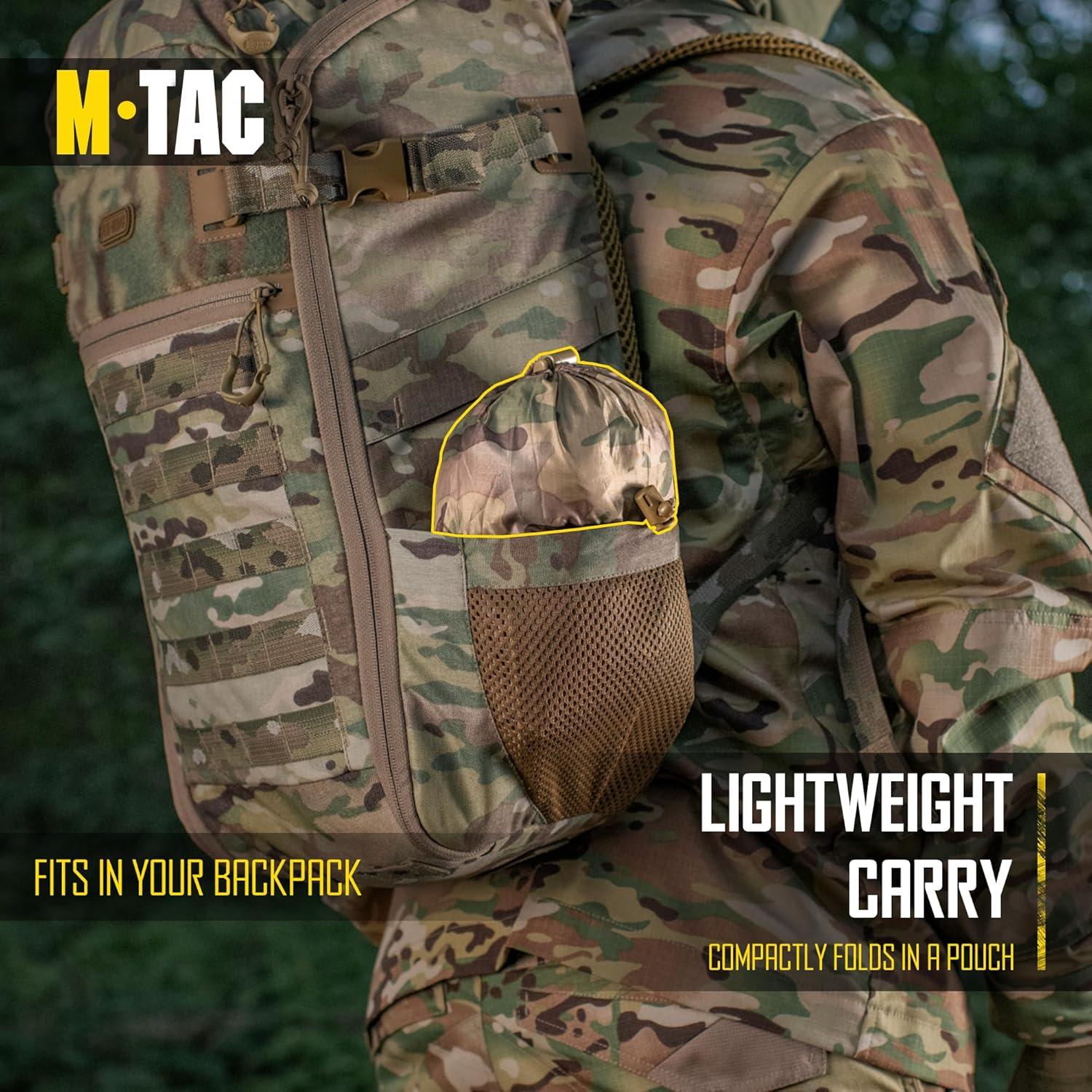 Poncho Táctico Impermeable M-Tac Unisex Camo para Senderismo