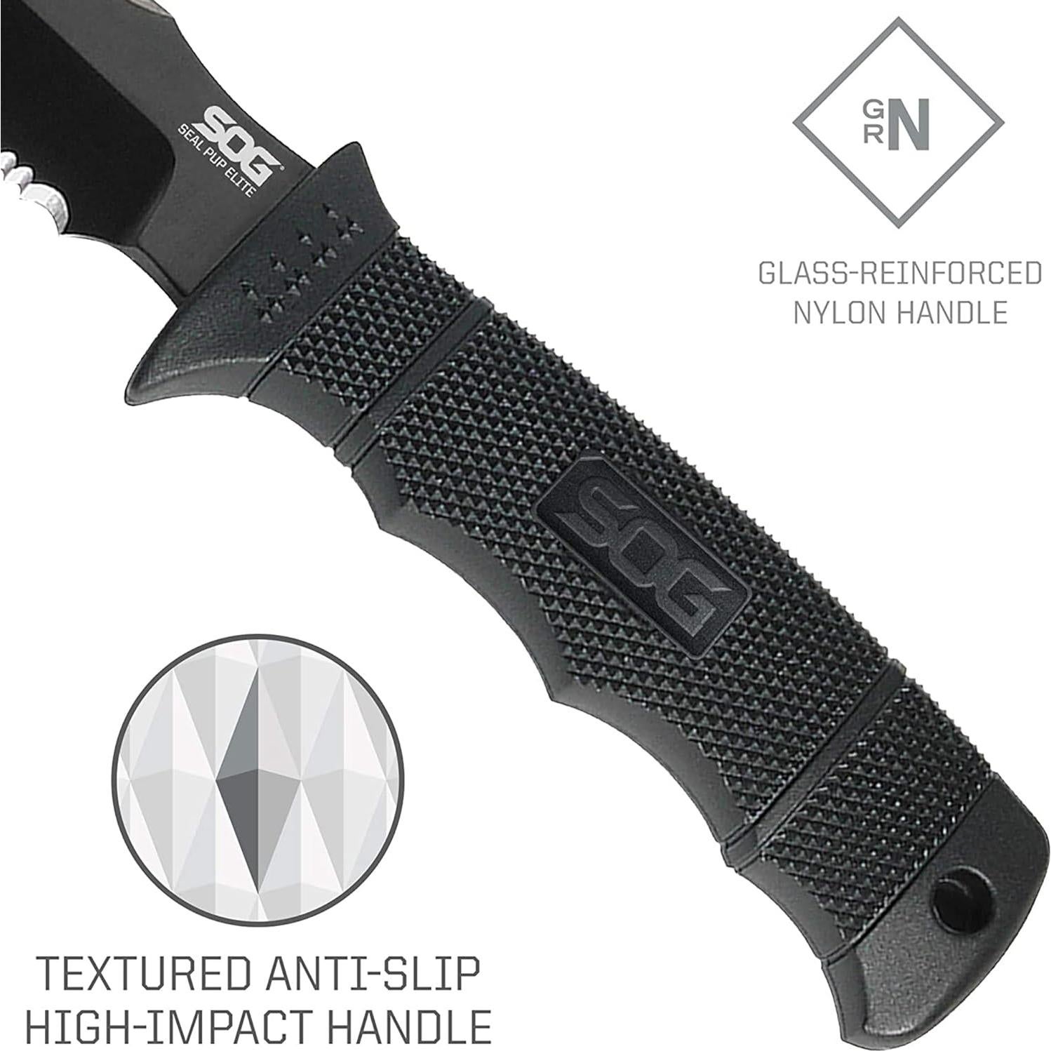 Cuchillo Táctico SOG Seal Pup Elite 12.06 cm con Funda
