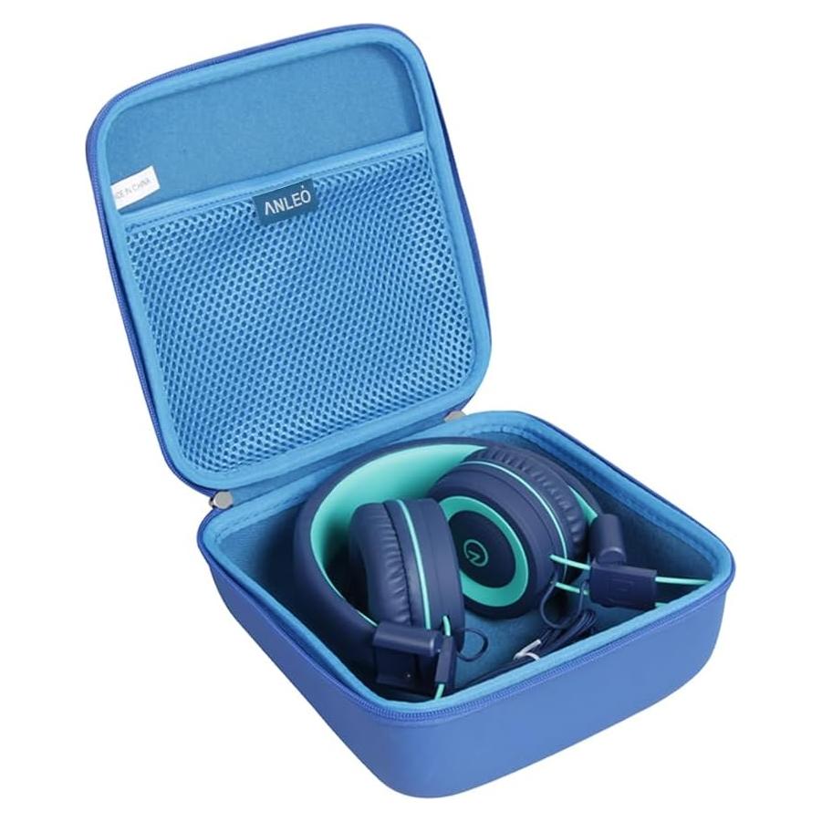 Funda Dura de Viaje Anleo para Auriculares Infantiles Negro