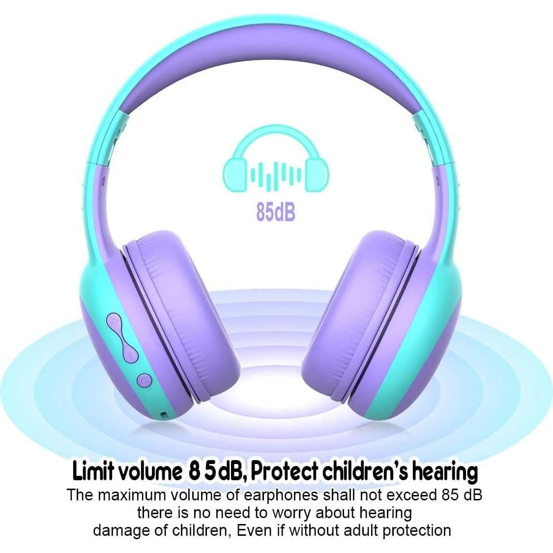 Auriculares Bluetooth gorsun E61 para Niños Rosa y Morado