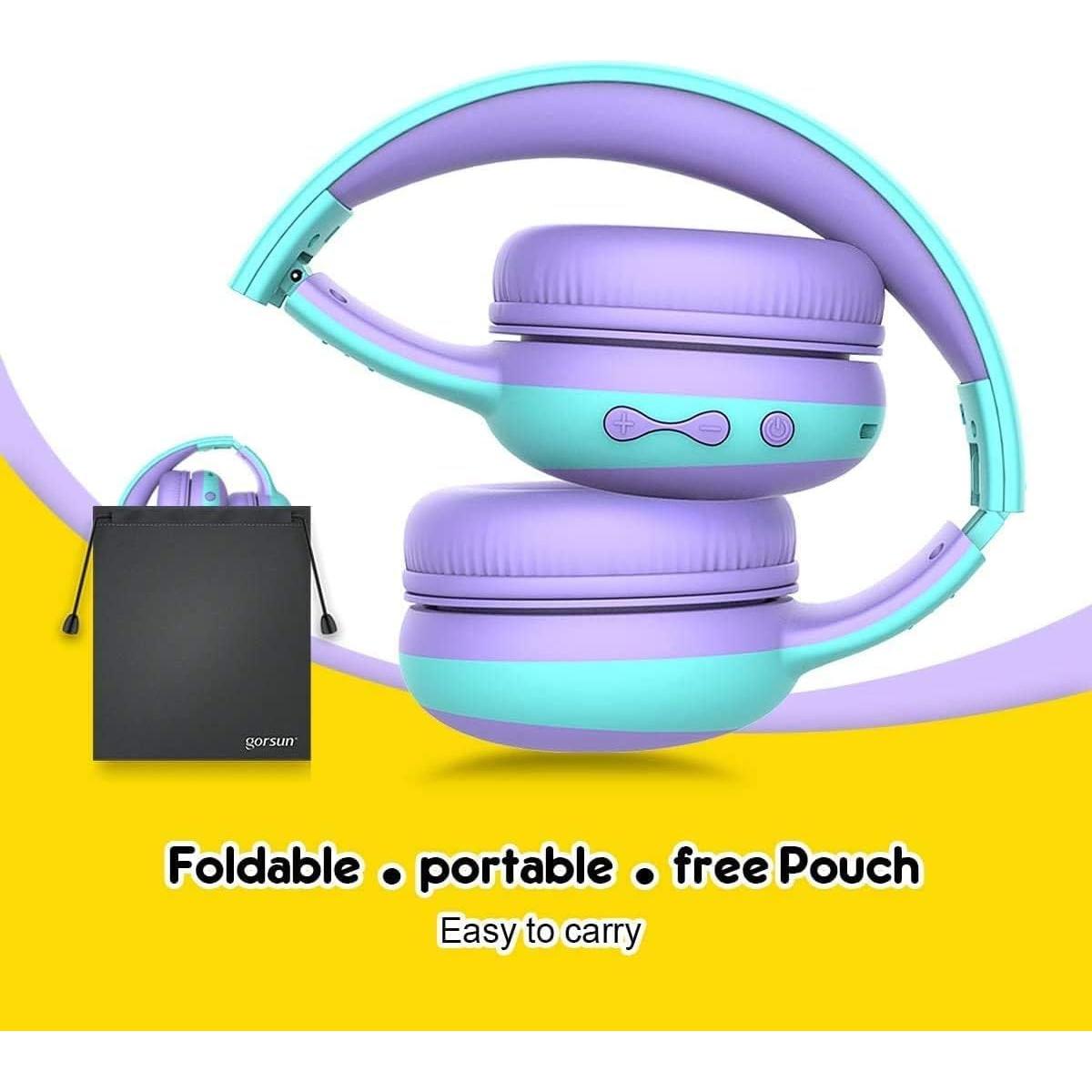Auriculares Bluetooth gorsun E61 para Niños Rosa y Morado