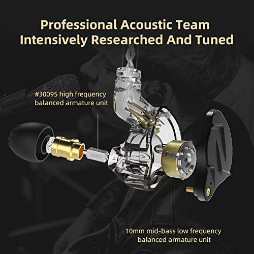 Auriculares In-Ear KZ ZSN PRO X 1BA+1DD HiFi Cableado Negro