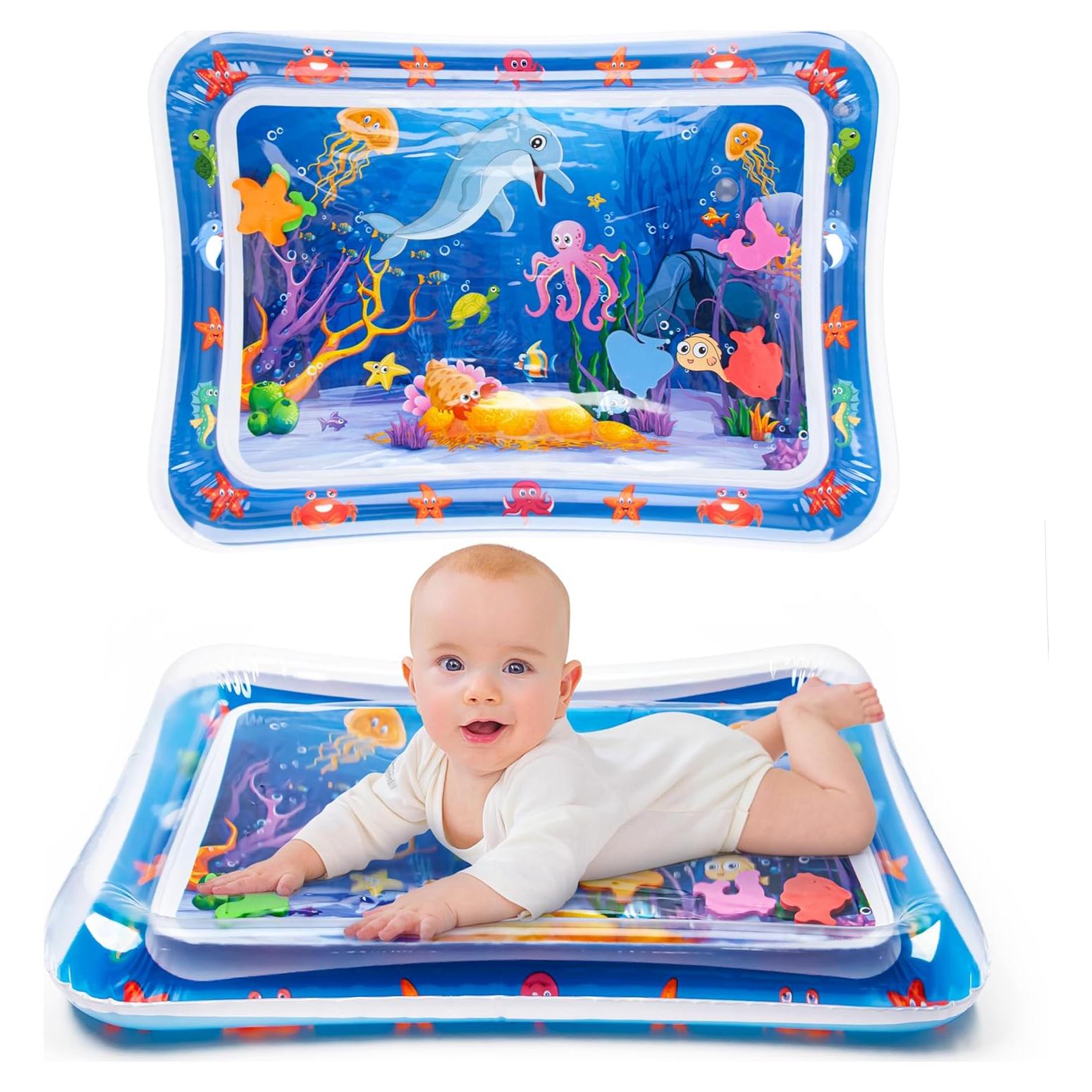 Alfombra de Agua Inflable para Bebés Azul YE-01 66x50 cm