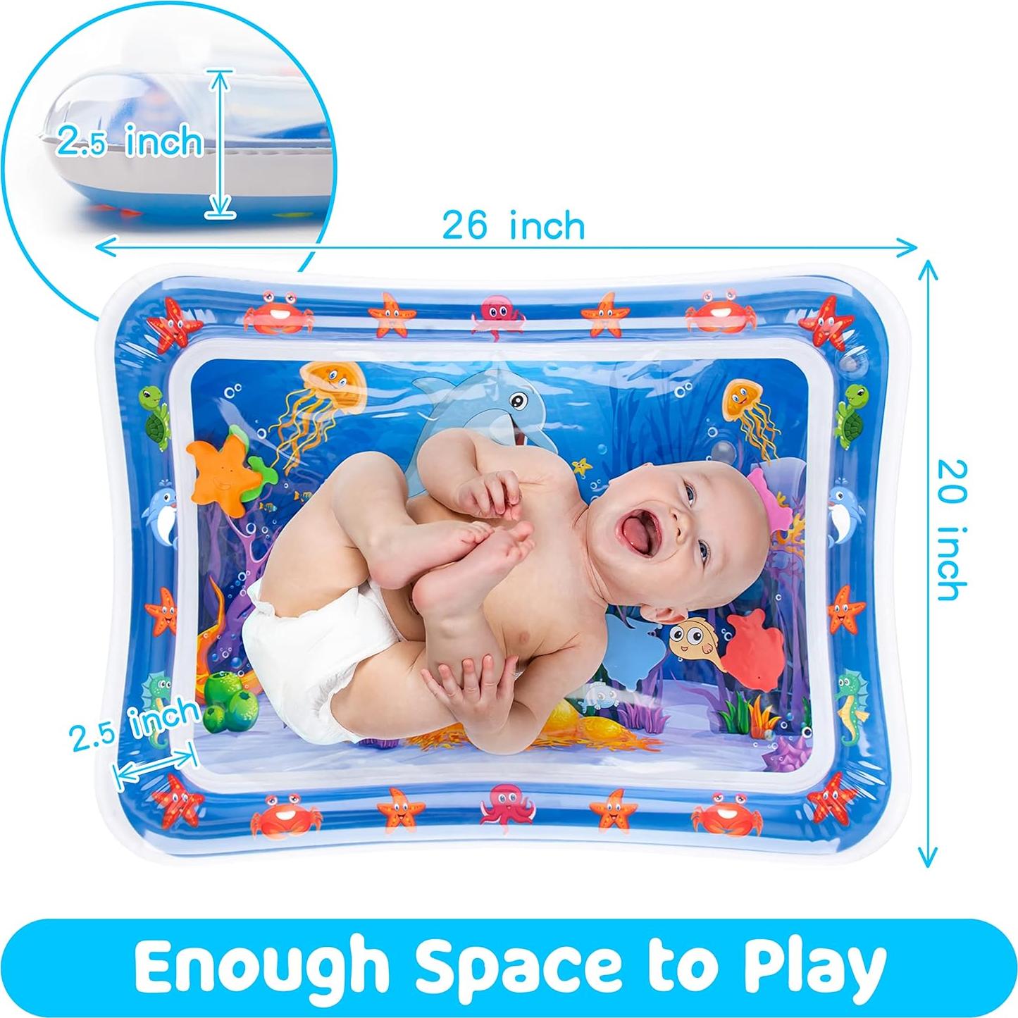 Alfombra de Agua Inflable para Bebés Azul YE-01 66x50 cm