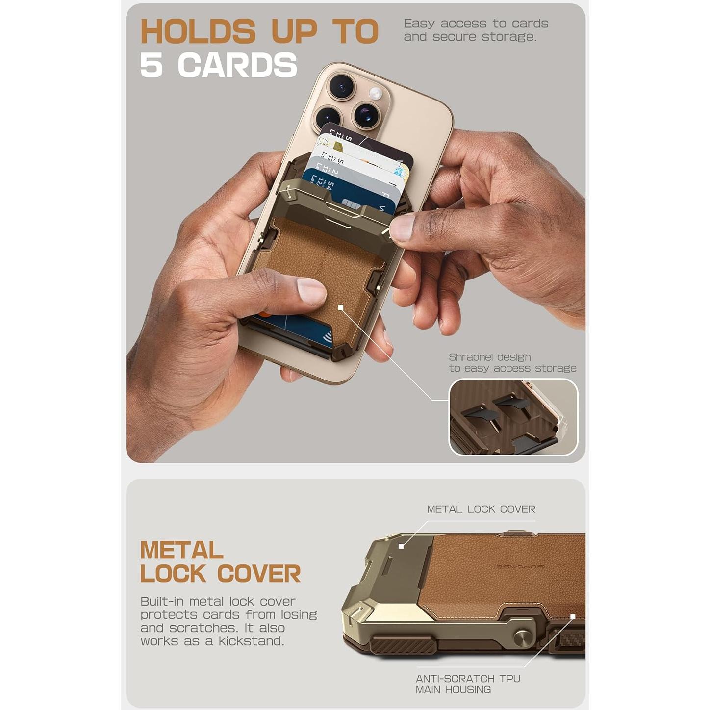 Cartera Magnética de Cuero Genuino SUPCASE para iPhone