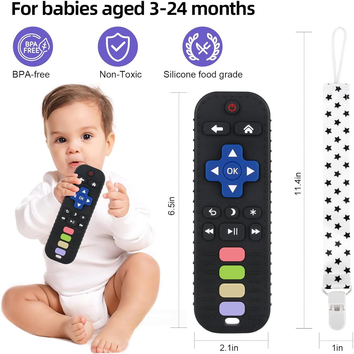 Mordedor para Bebés Chuya Baby Control Remoto Negro 3-24 Meses