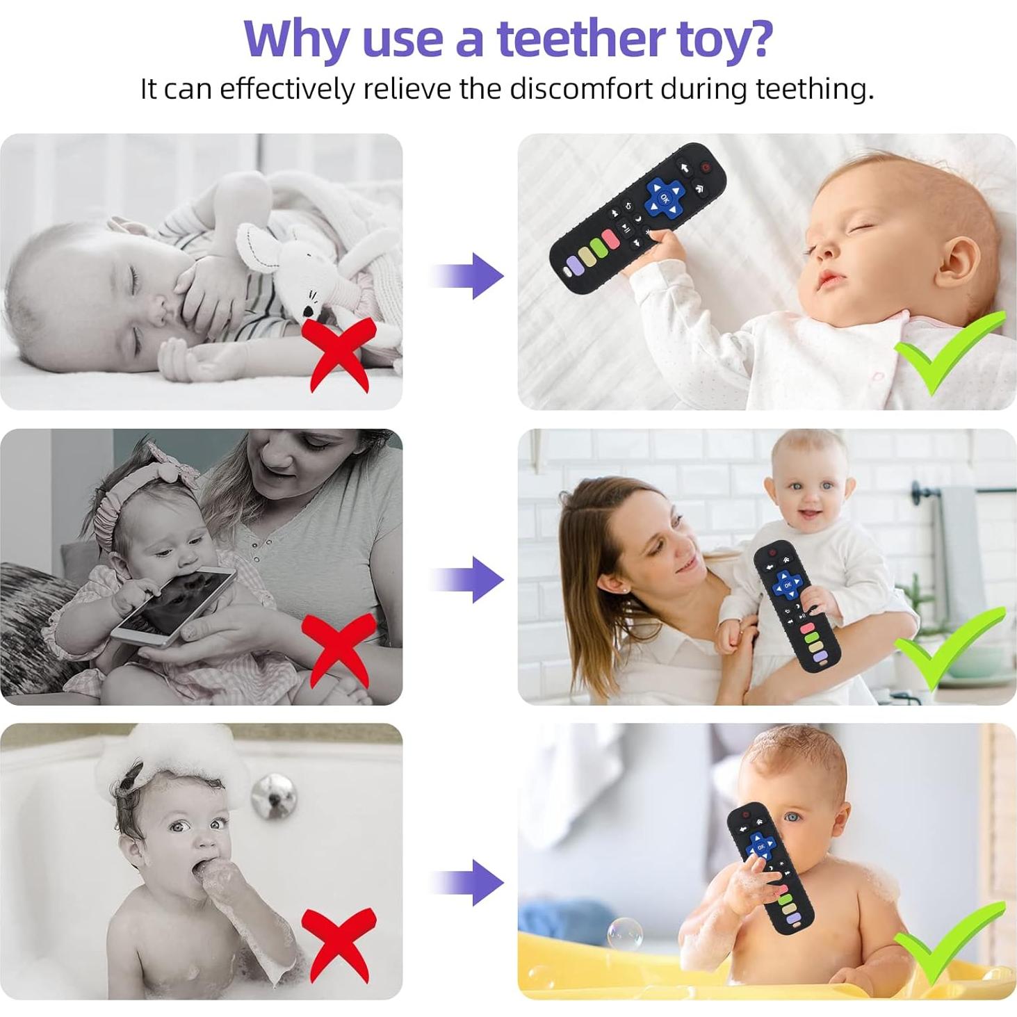 Mordedor para Bebés Chuya Baby Control Remoto Negro 3-24 Meses