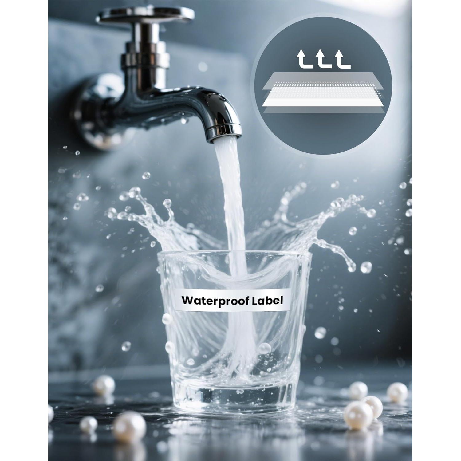 Cinta de Etiqueta Brother TZe 12mm Blanca - Paquete de 8