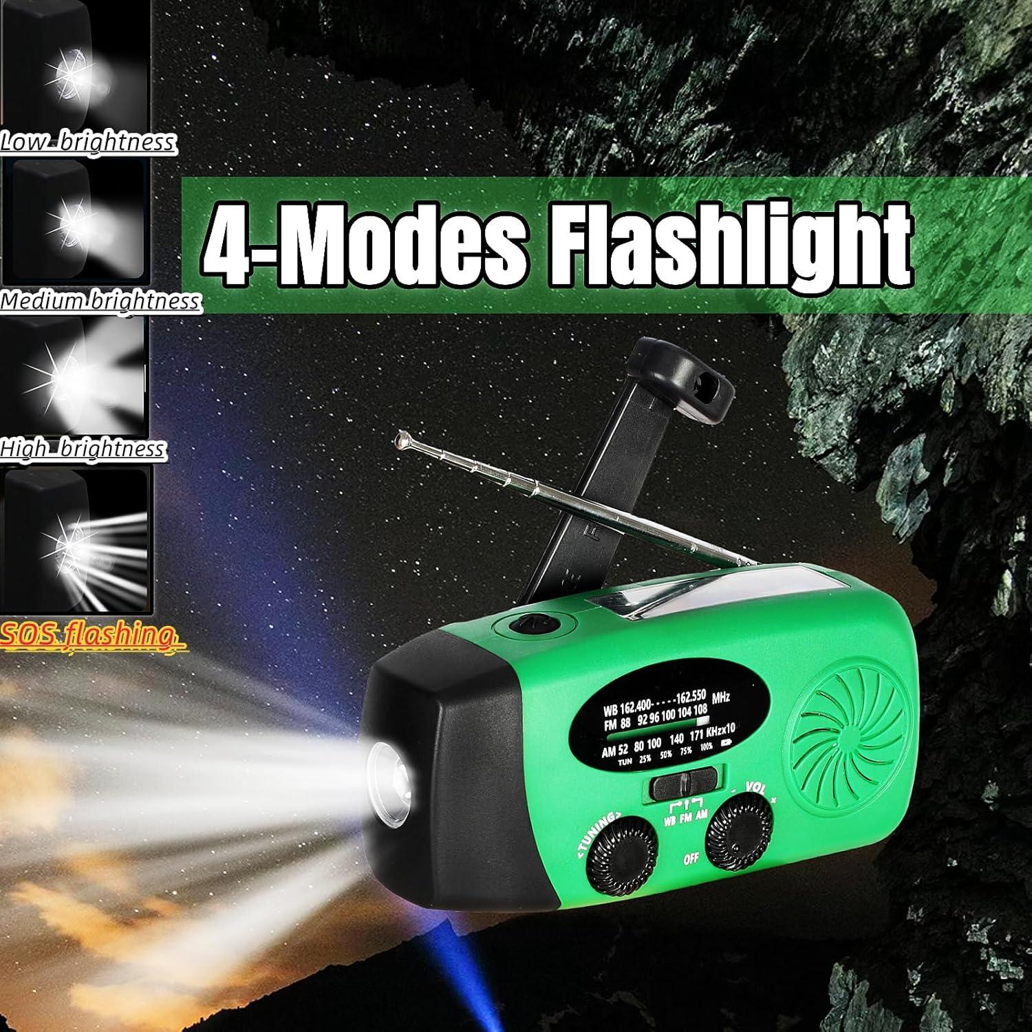 Radio de Emergencia EKT con Manivela 5000mAh y Linterna LED