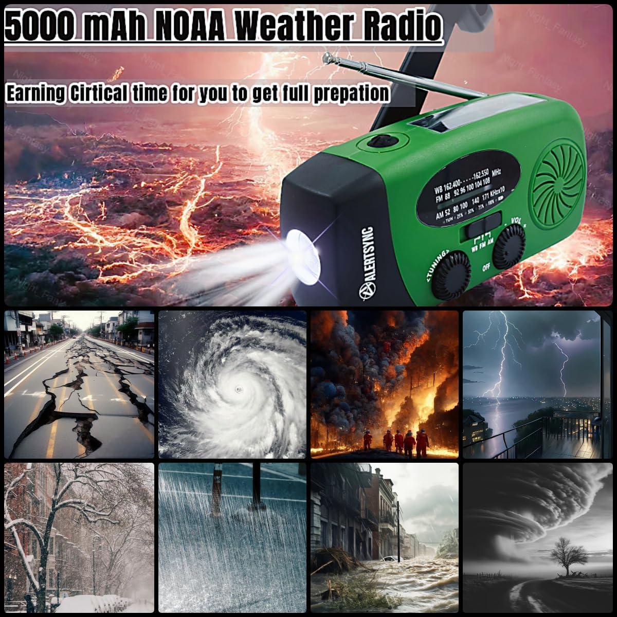 Radio de Emergencia EKT con Manivela 5000mAh y Linterna LED