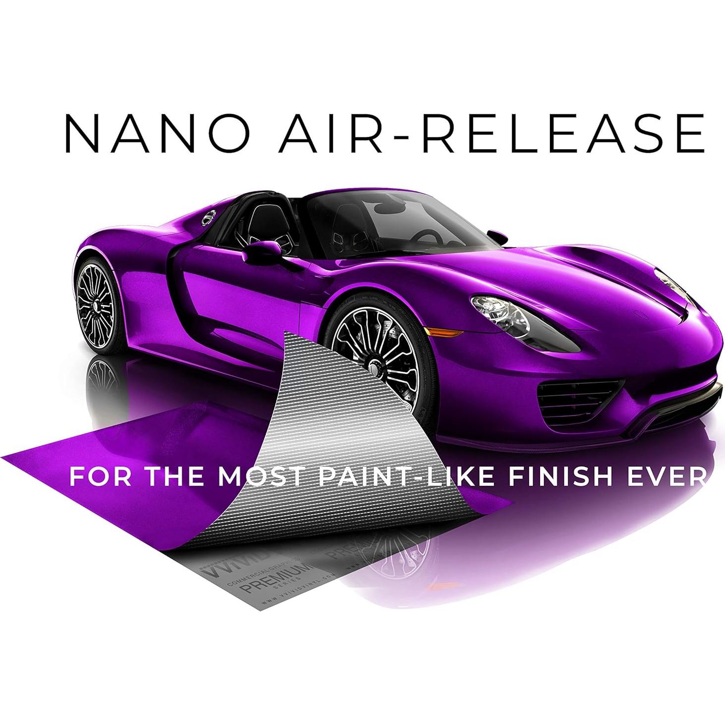 Vinilo VViViD Ultra Gloss Púrpura 0.3m x 1.5m para Auto