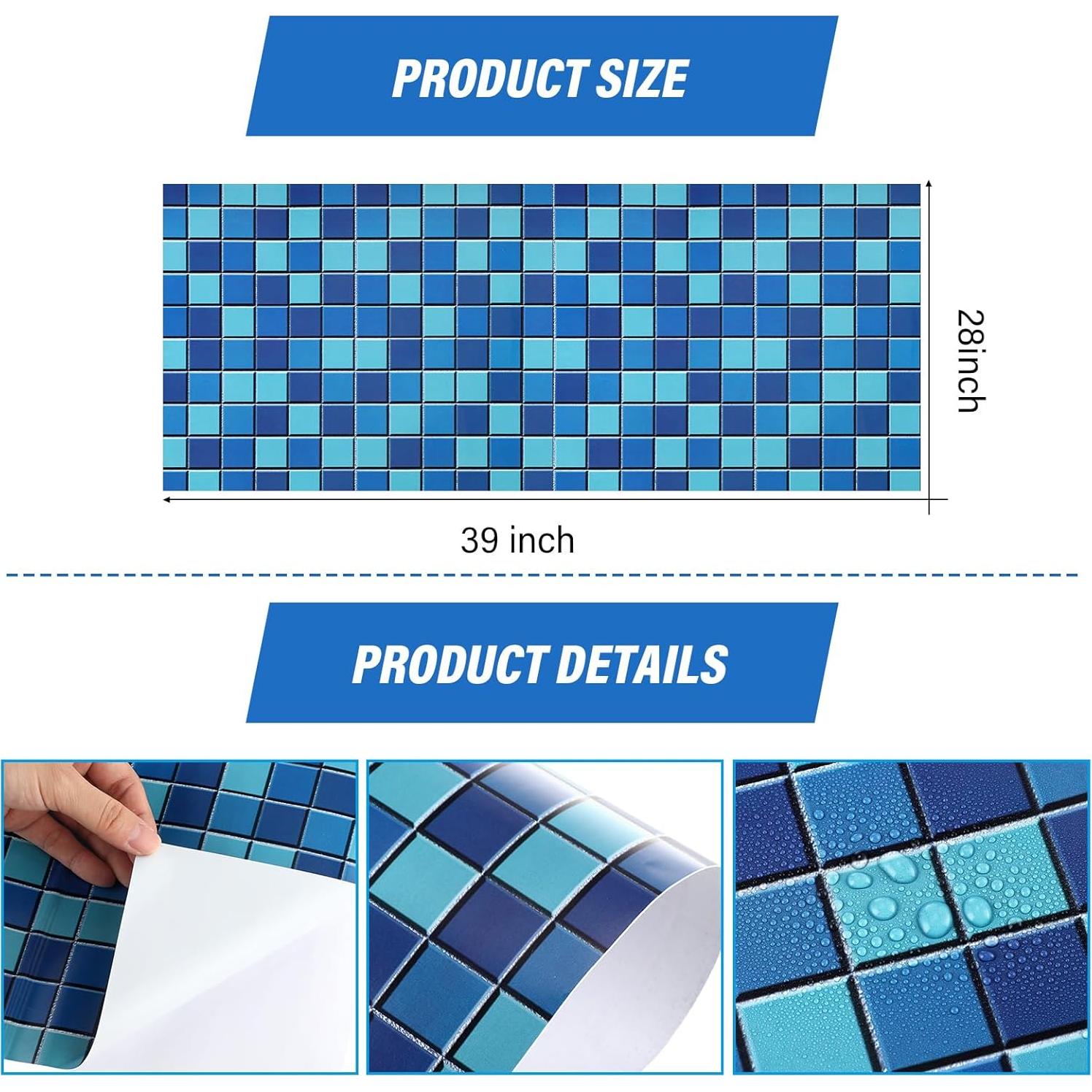 Kit de Parche de Reparación de Vinilo Syhood 71x102cm Azul Verde