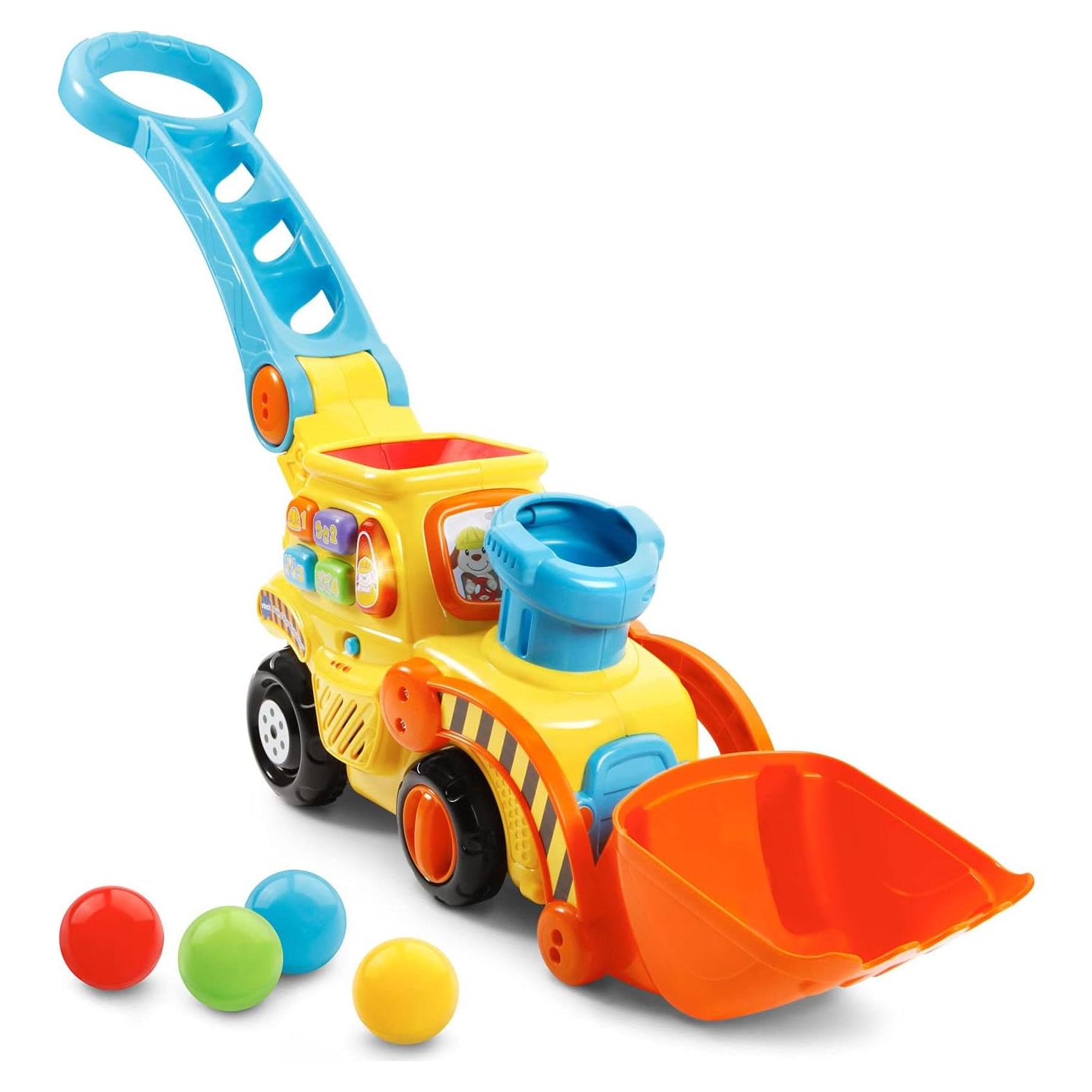 Bulldozer Empuja y Pop VTech Amarillo 15,7 cm