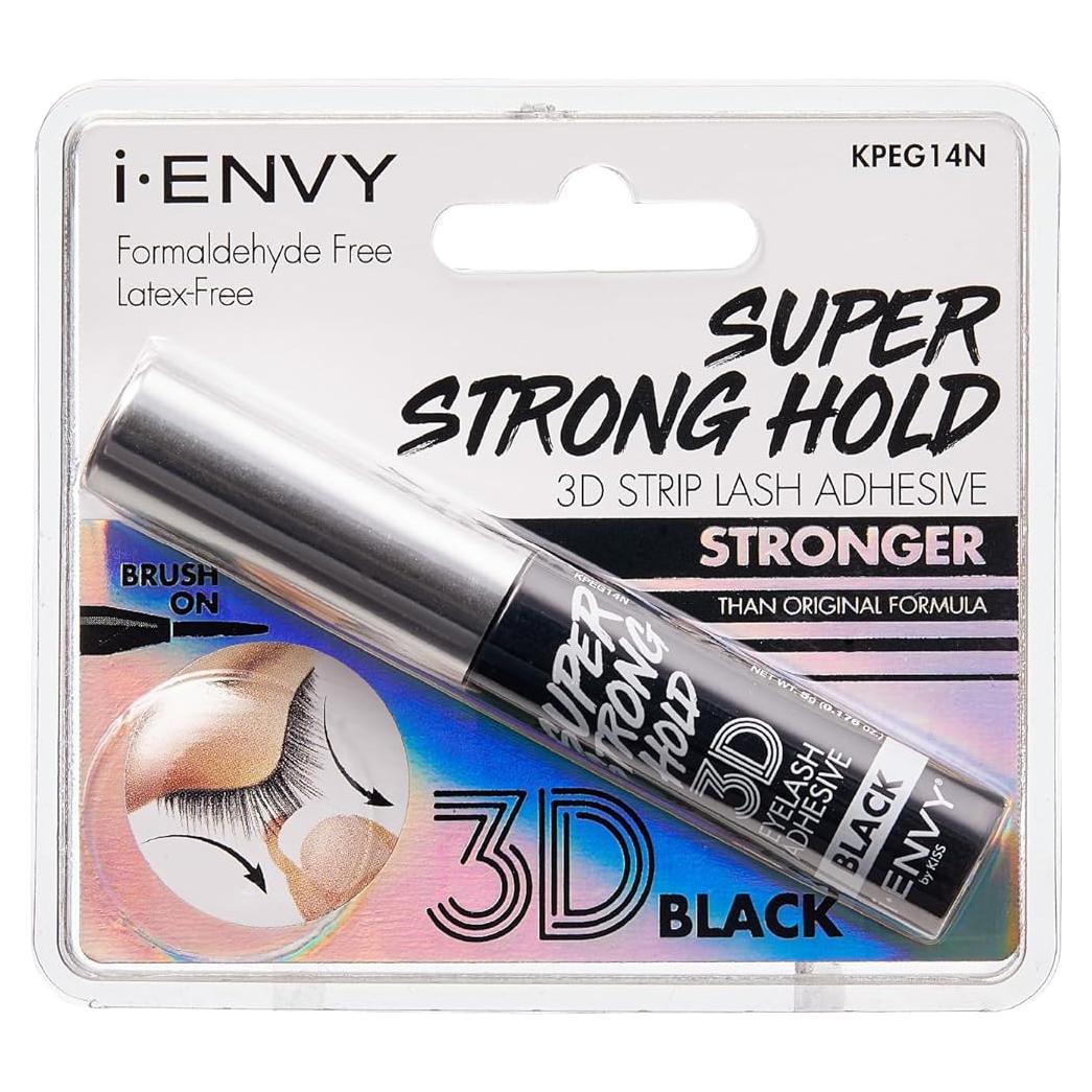 Adhesivo para Pestañas Postizas KISS 3D Negro Hipoalergénico