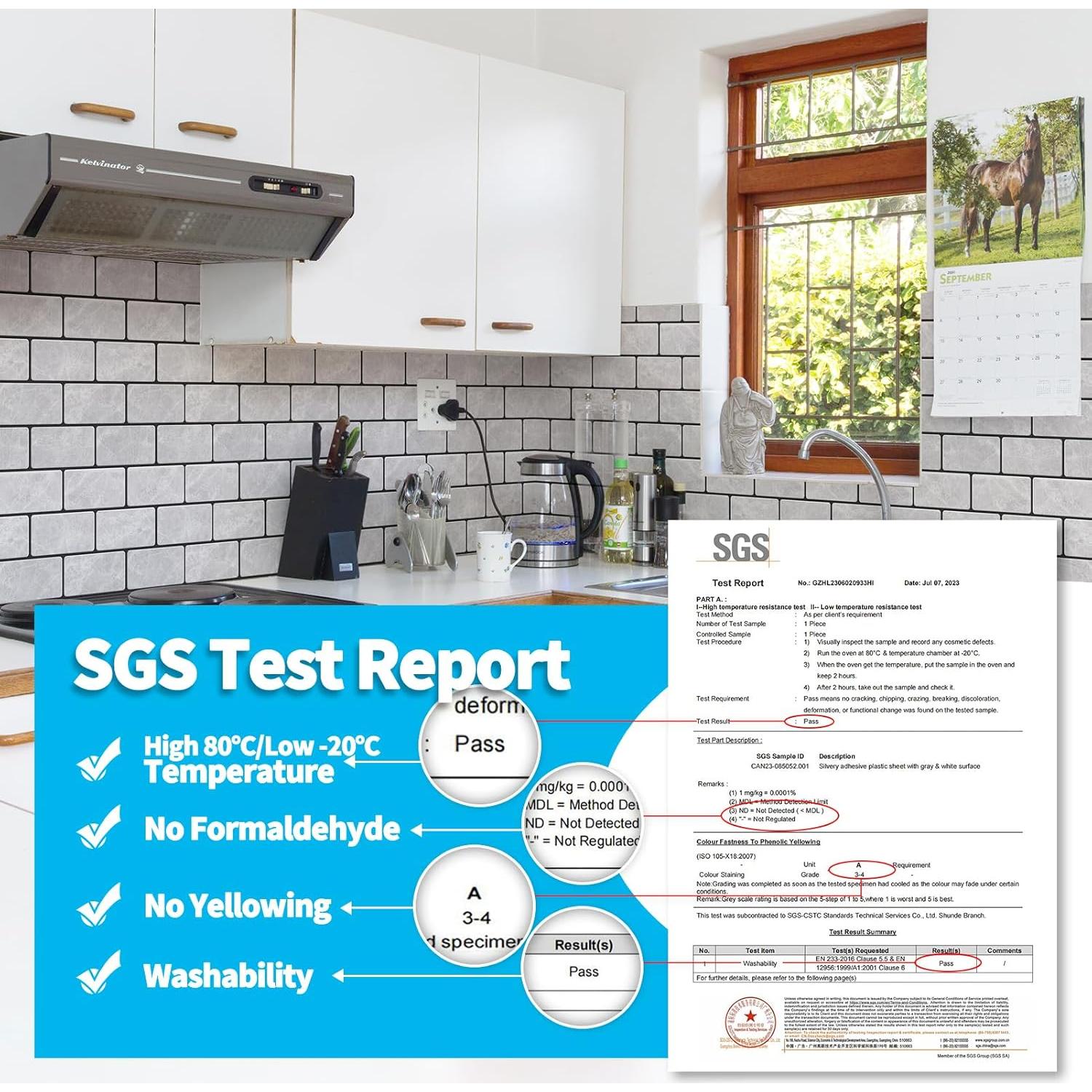 Azulejos Autoadhesivos Art3d de Mármol Jade - 10 Piezas 32x27 cm