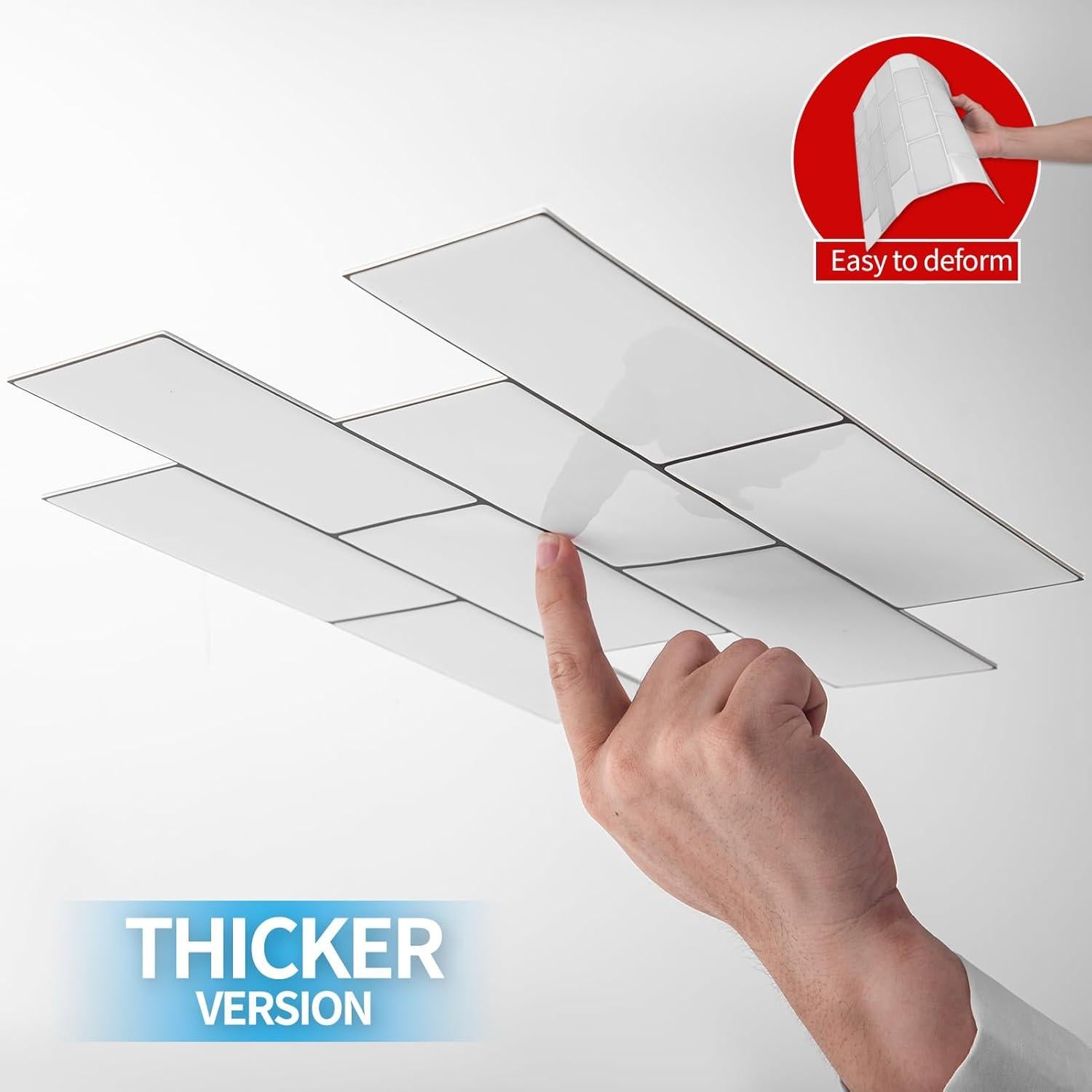 Azulejos Autoadhesivos Art3d de Mármol Jade - 10 Piezas 32x27 cm